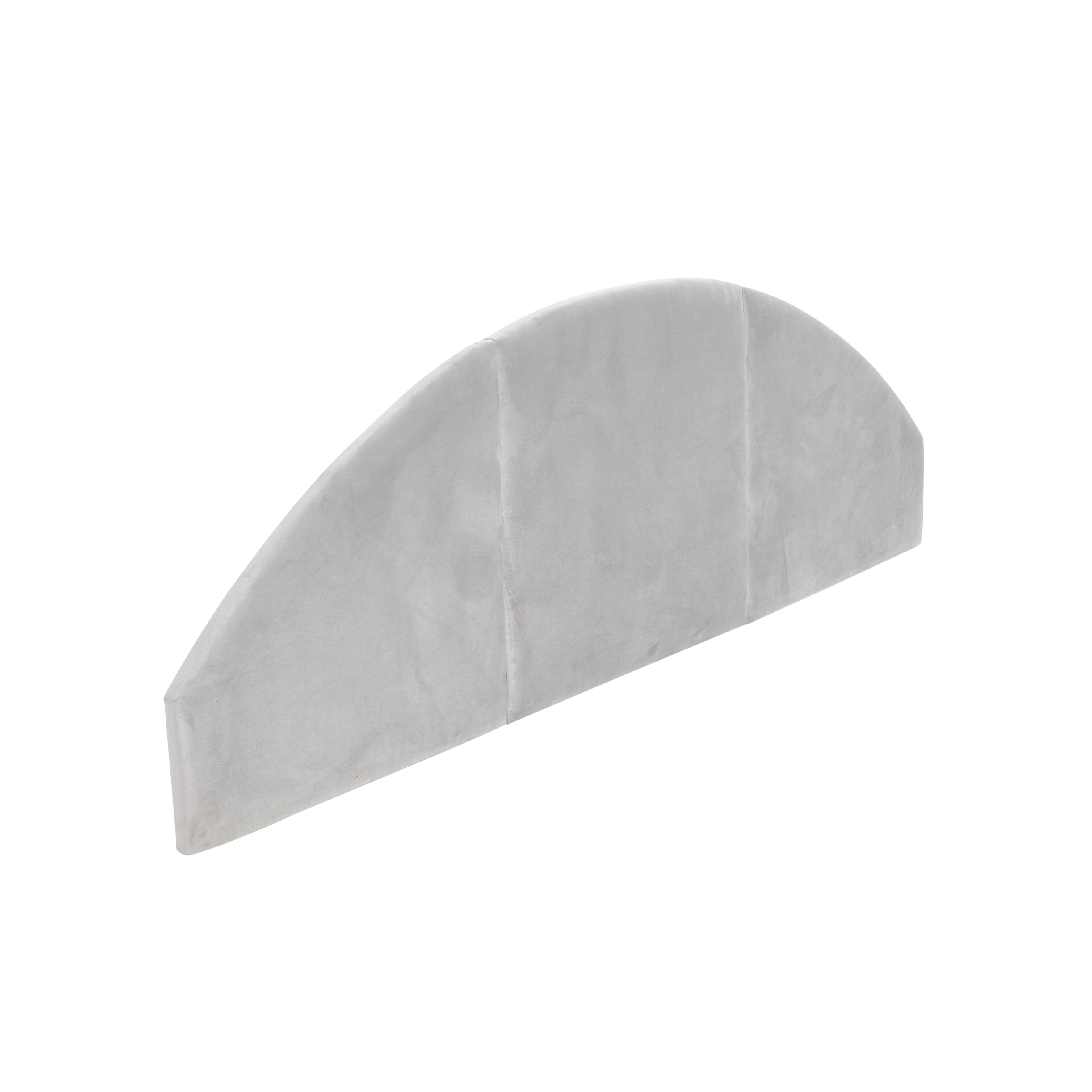 Hello Honey&#xAE; NoSom Gray Upholstered Velvet Panel Arched Headboard, King