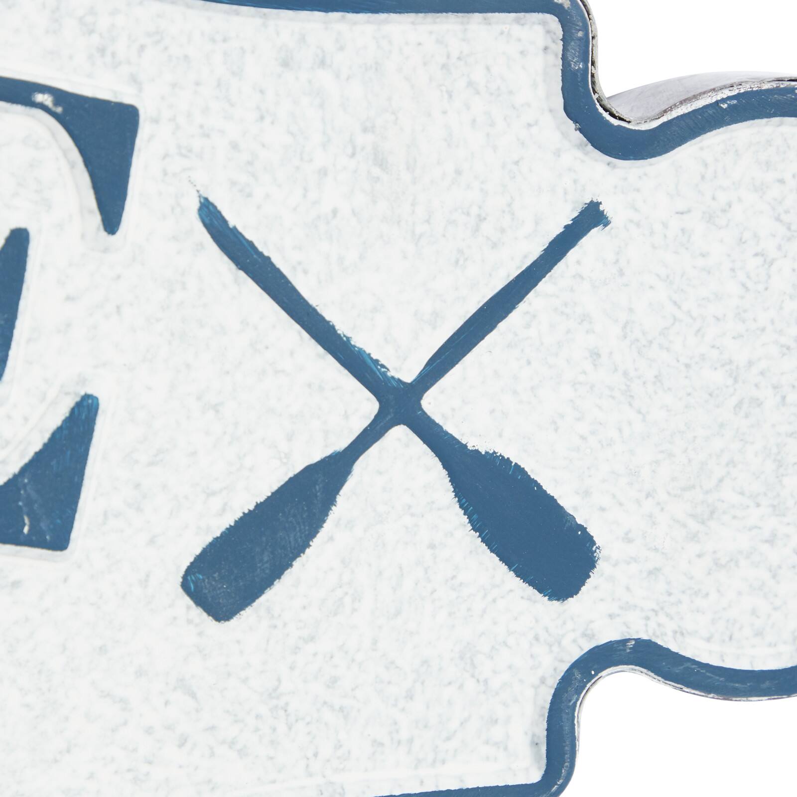 Blue Metal Coastal Sign Wall Décor