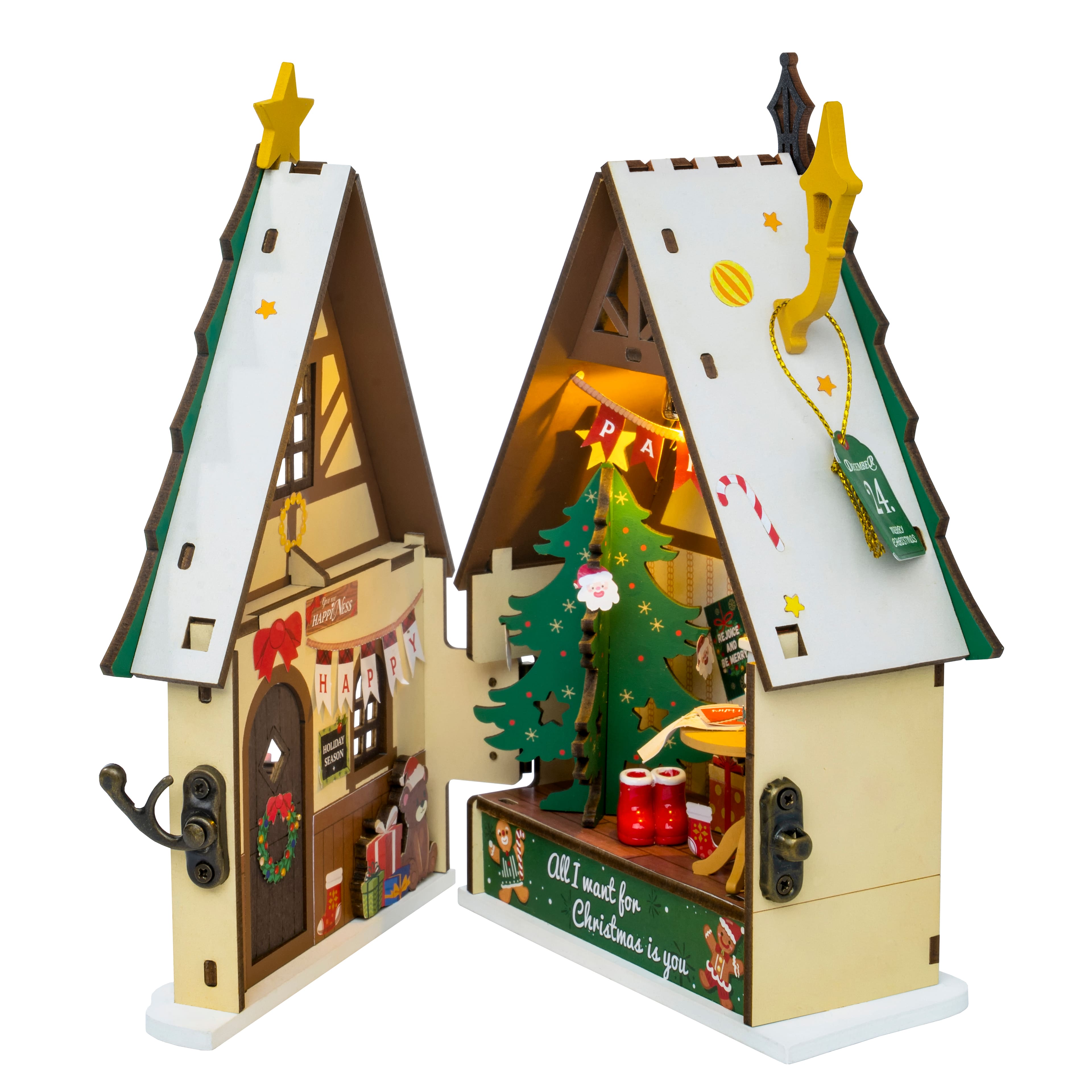 Rolife&#xAE; Twinkling Christmas House DIY Miniature House Kit