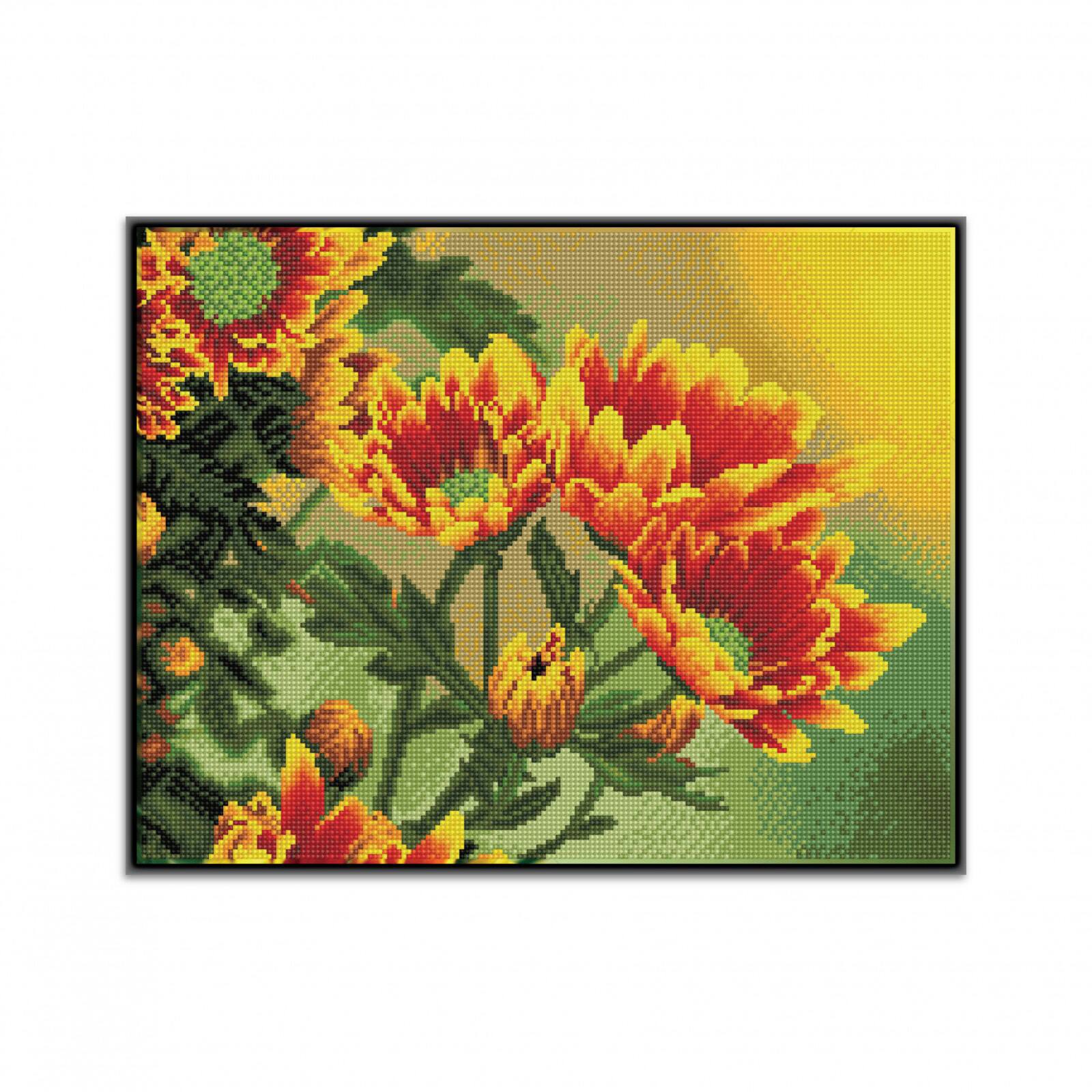 Diamond Dotz&#xAE; Intermediate Field Daisies Pre-Framed Diamond Painting Kit