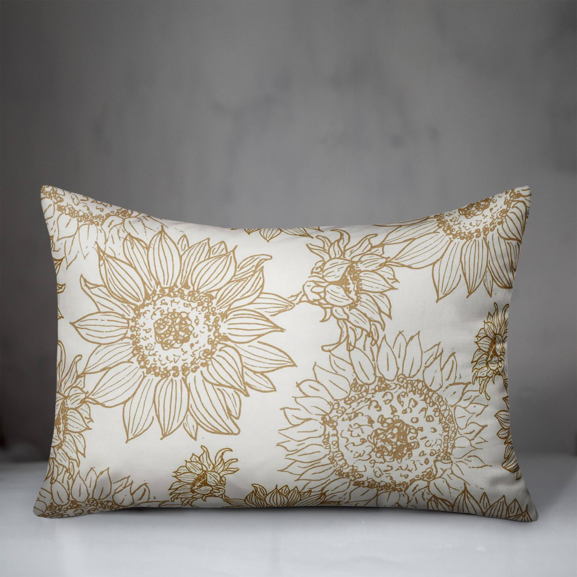 Large Sunflower Head Throw Pillow