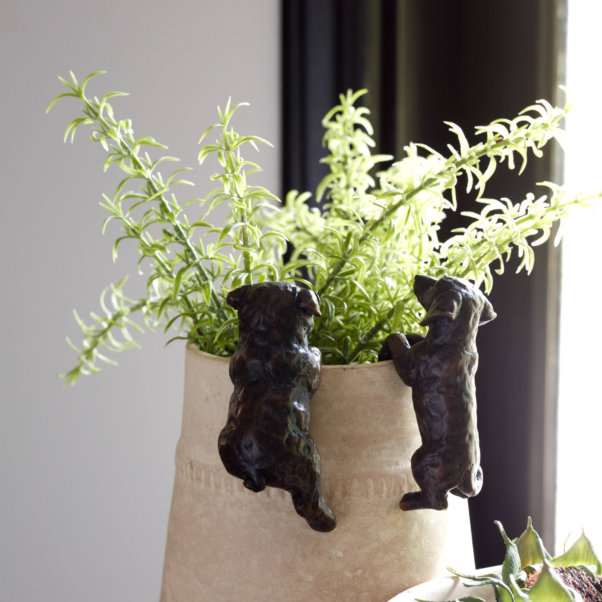 Mini Dachshund &#x26; Bulldog Pot Hangers Set