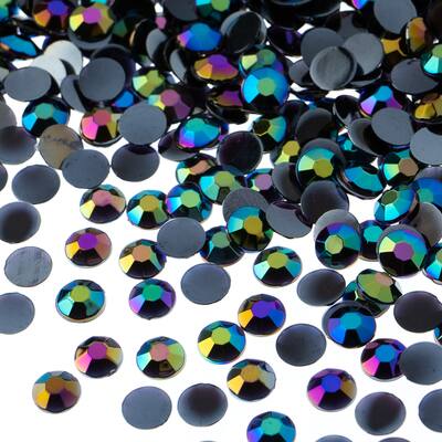 John Bead Acrylic Round Flat Back Rhinestones 6mm (ss28) Crystal