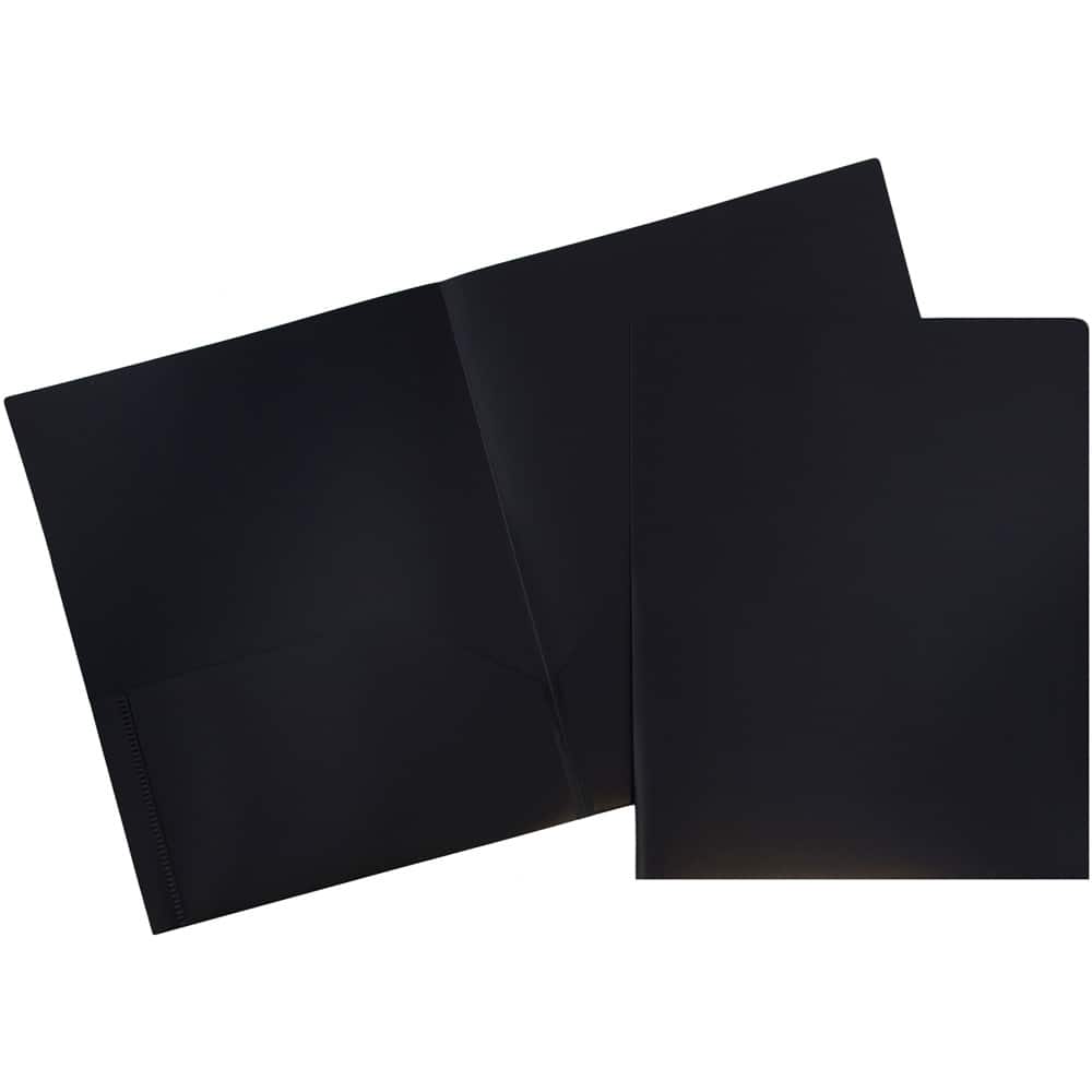 JAM Paper 9.5" x 11.5" Plastic 2 Pocket School POP Folders, 6ct.