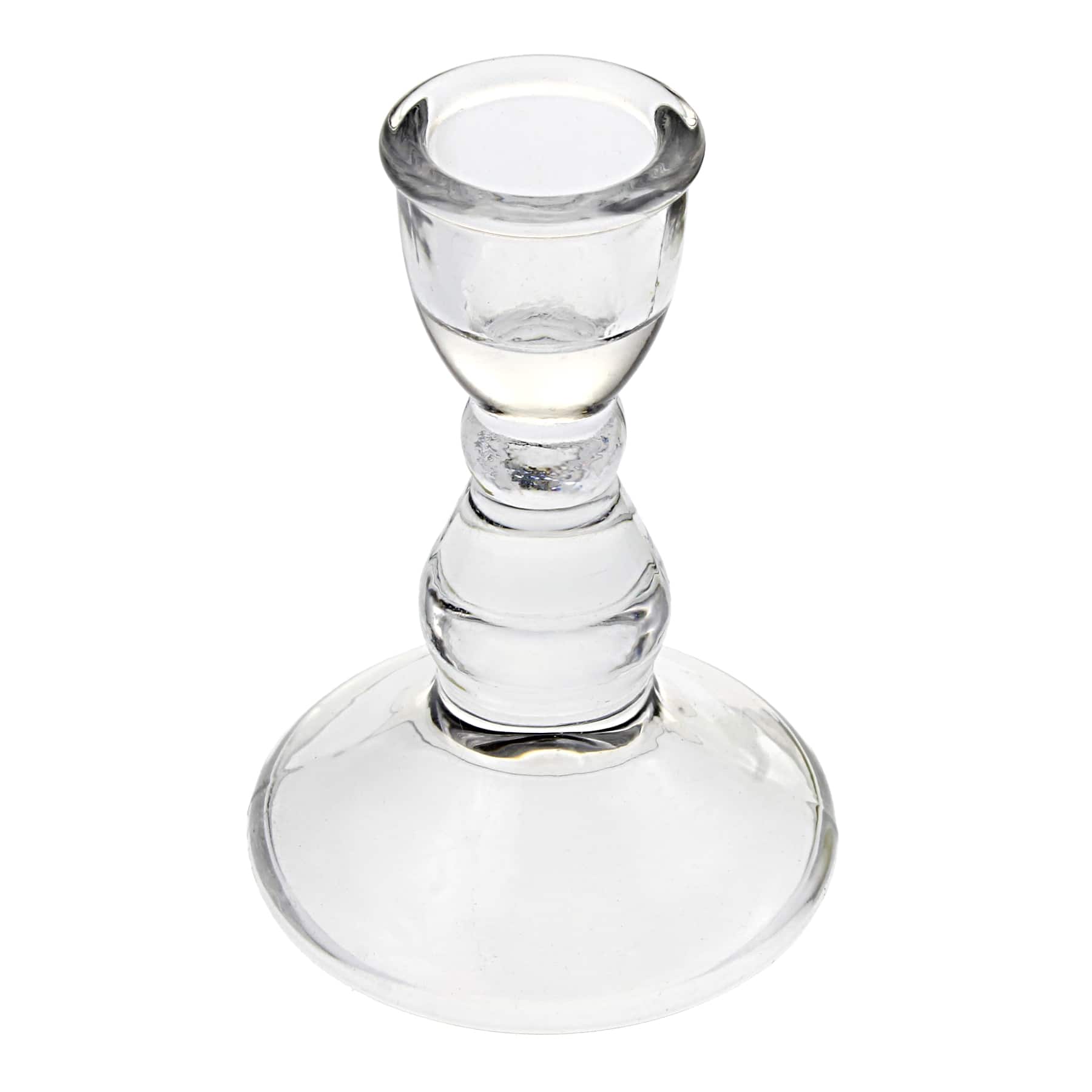 12 Pack: 3.5" Glass Taper Candle Holder by Ashland®