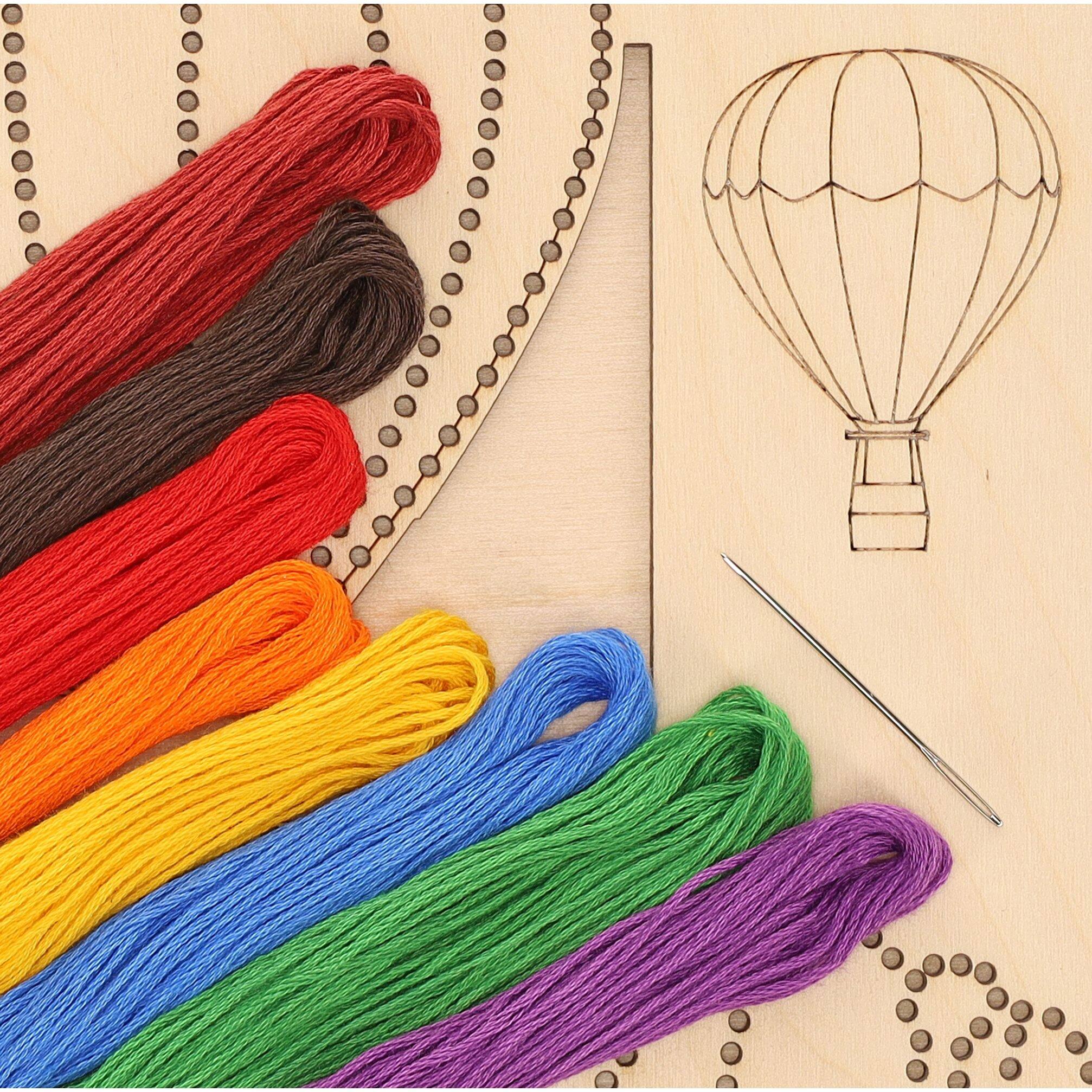 Leisure Arts® Intermediate Air Balloon Wood Stitchery Panel Kit