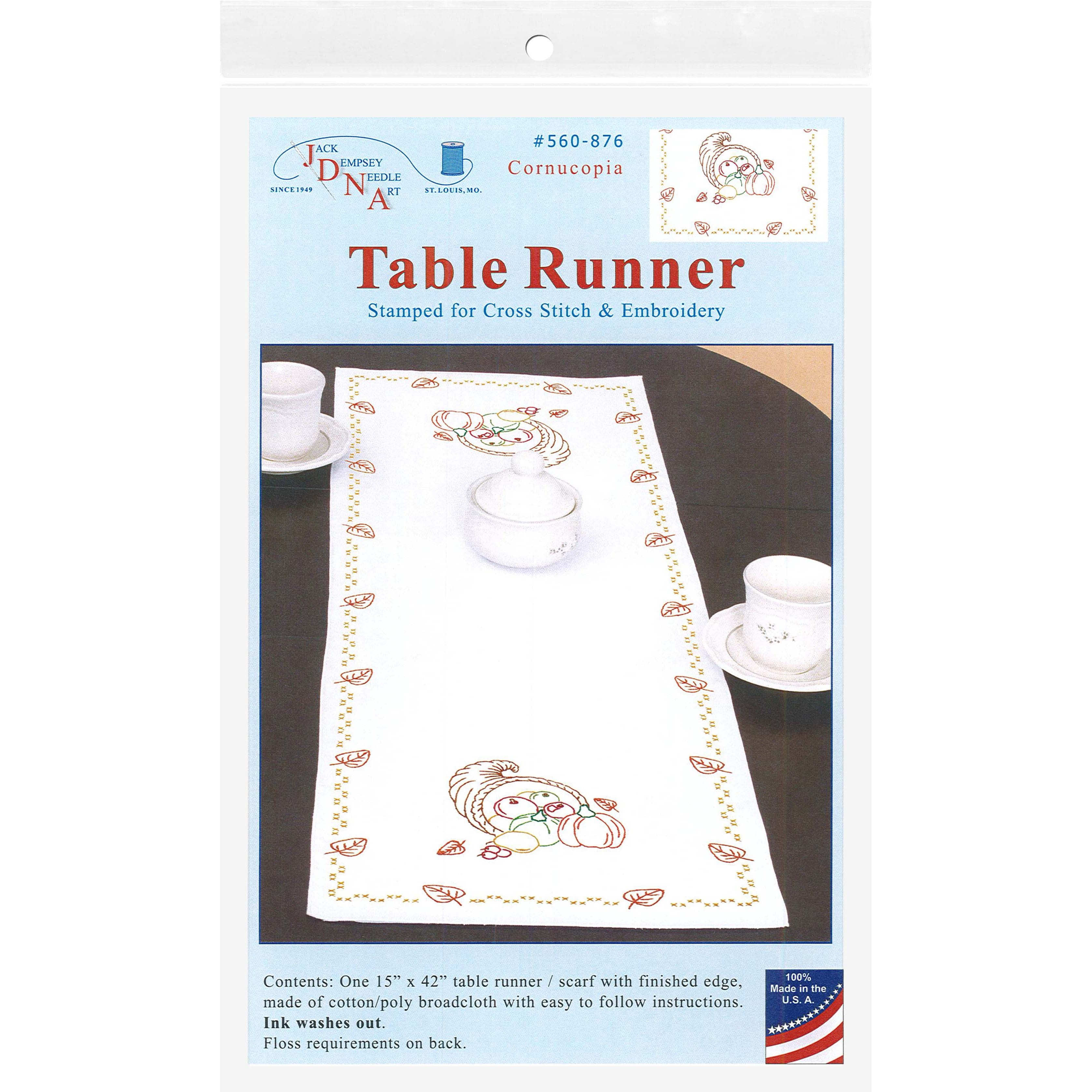 Jack Dempsey Cornucopia Table Runner/Scarf