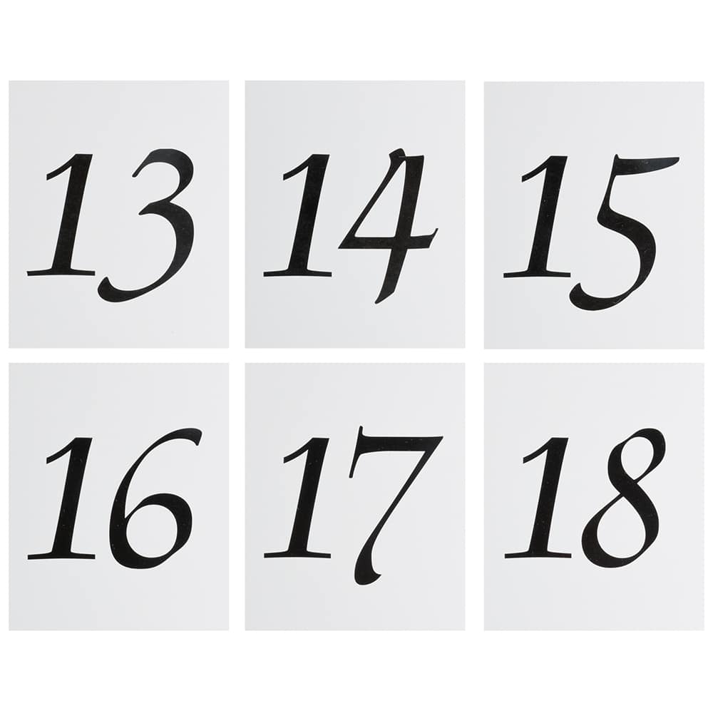 JAM Paper White Table Number Tent Cards, 13-24