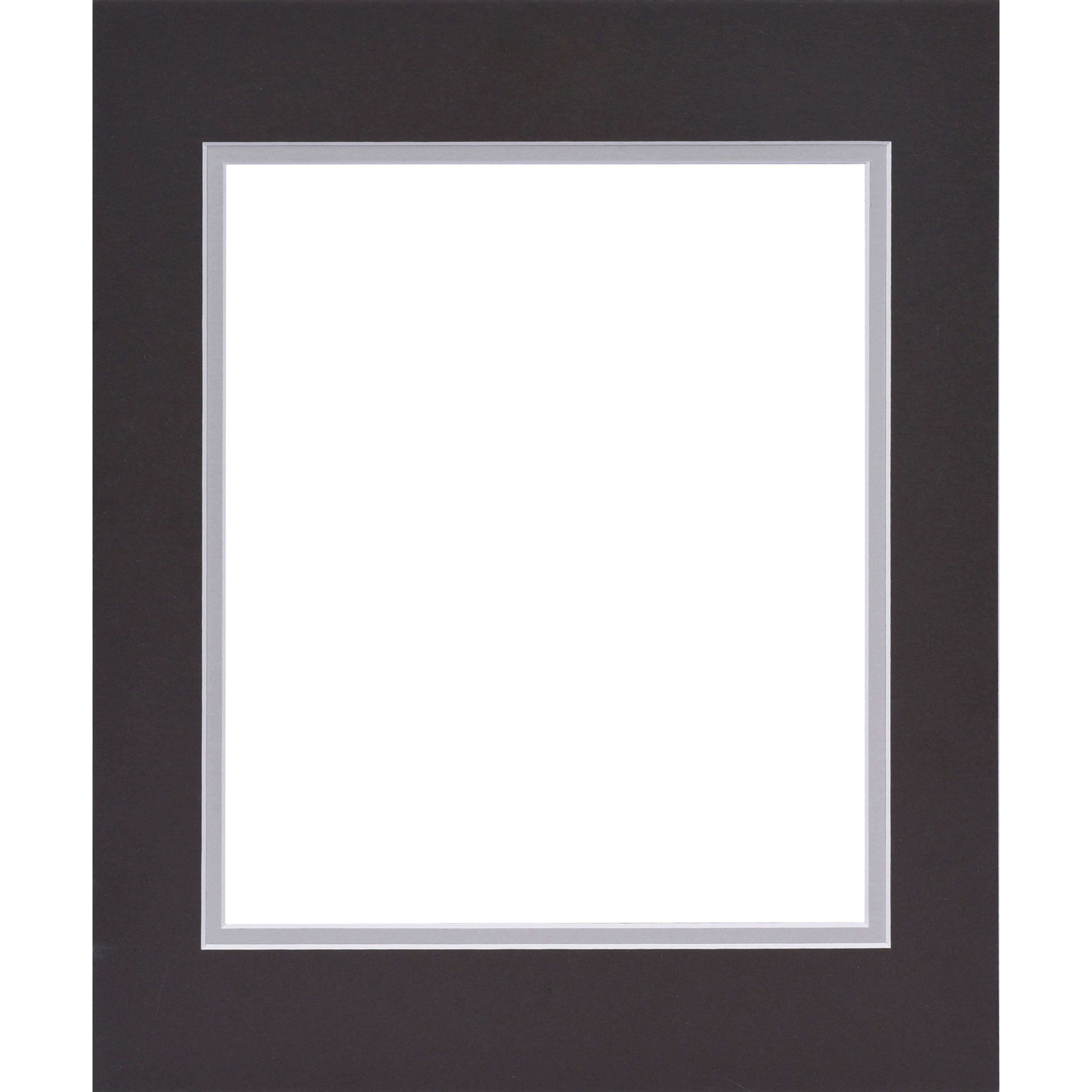 11&#x22; x 14&#x22; Charcoal Gray &#x26; Zinc Double Mat, 8&#x22; x 10&#x22; Opening Size by Studio D&#xE9;cor&#xAE;