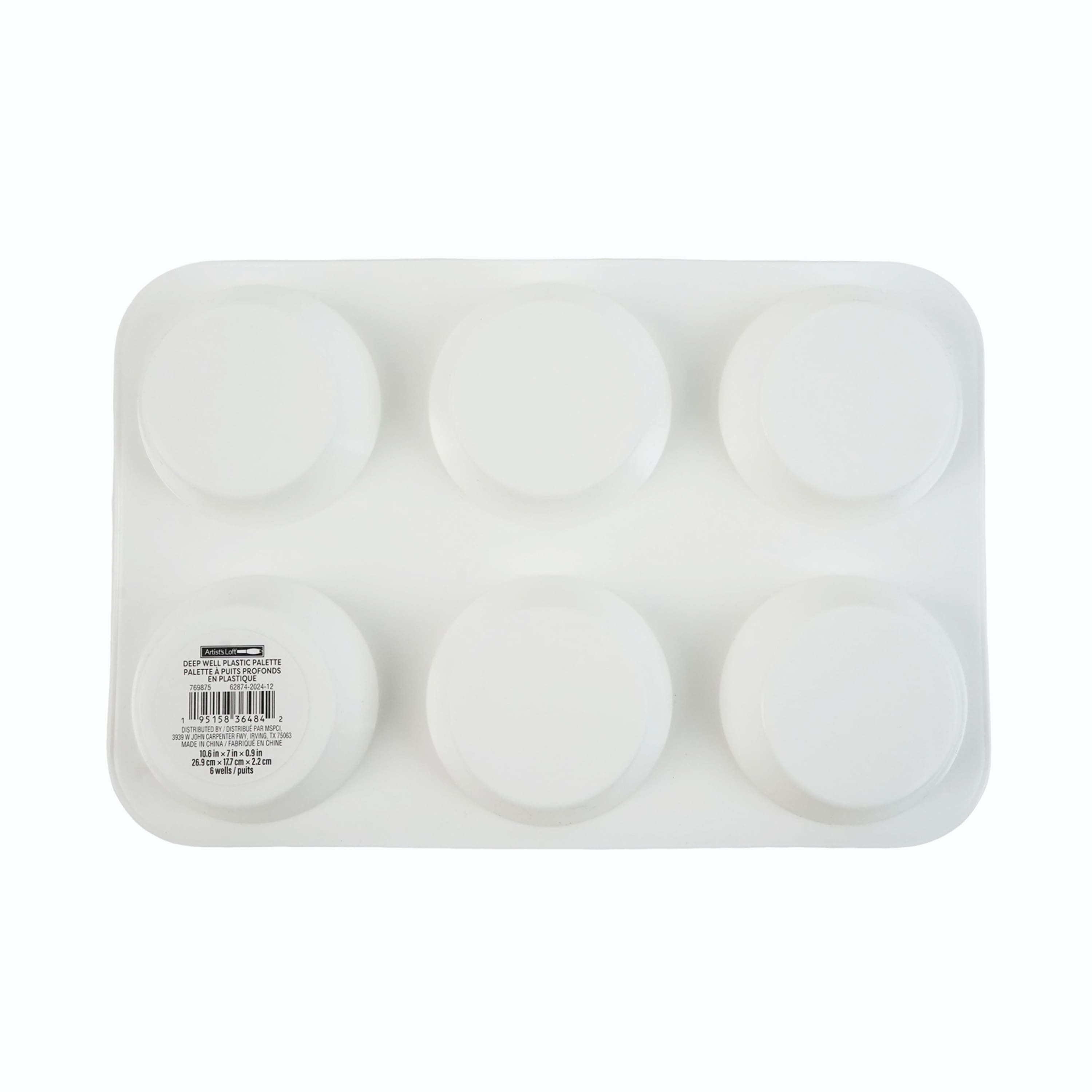 12 Pack: Deep 6-Well Plastic Palette by Artist's Loft®