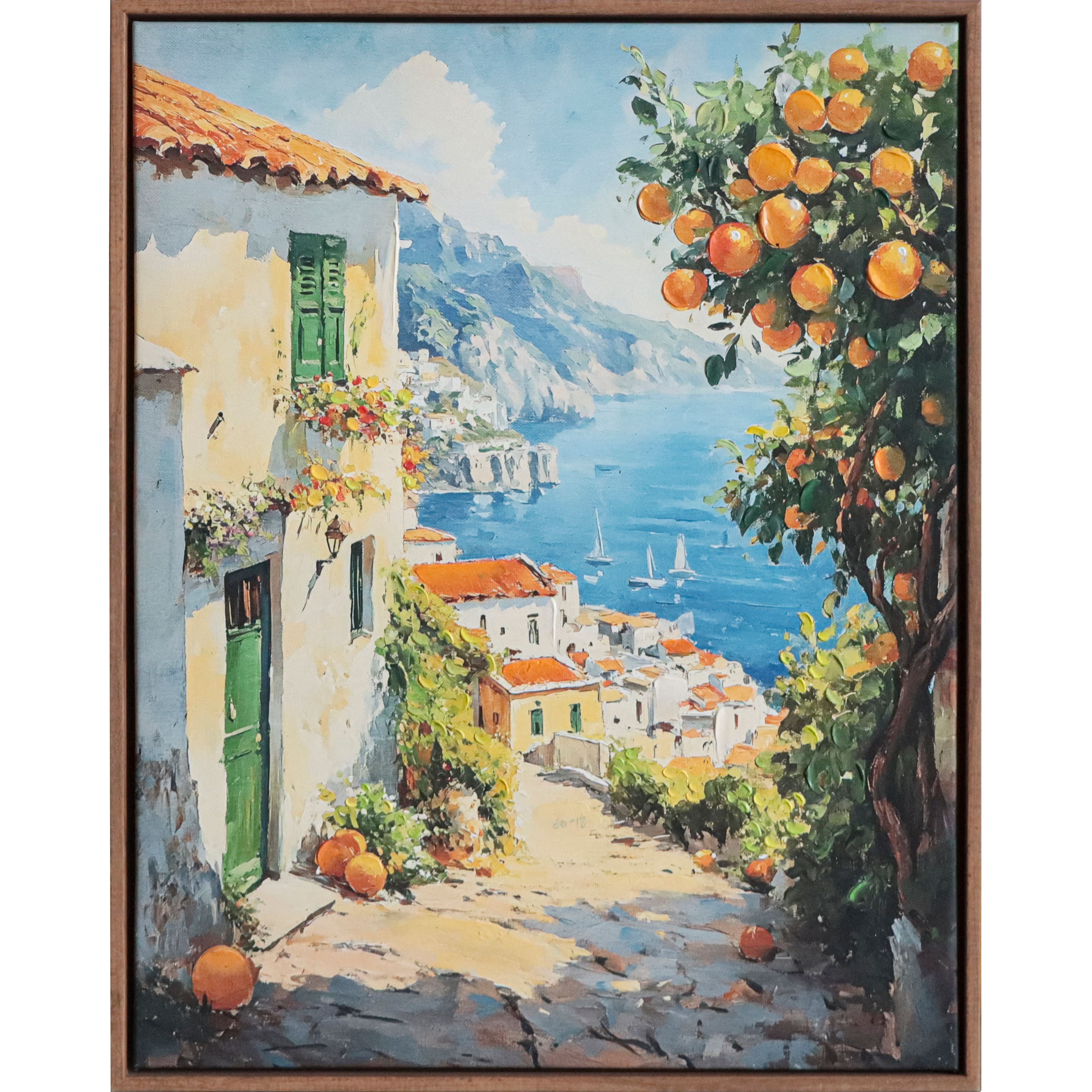 16" x 20" Coastal Path with Orange Tree Wall Art by Ashland®