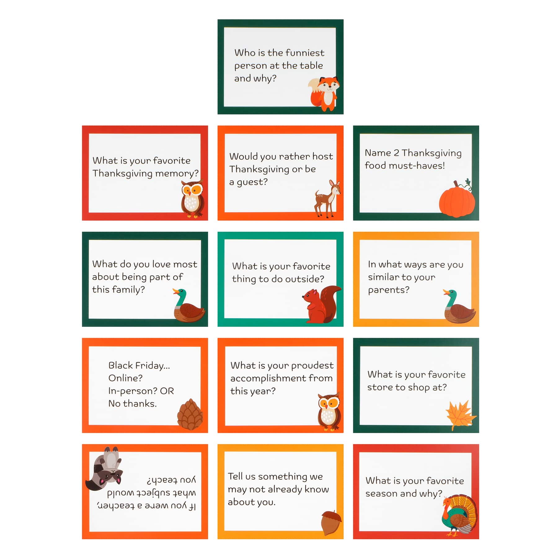 Thanksgiving Conversation Cards, 25ct. by Celebrate It&#x2122;