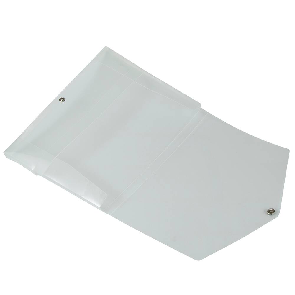 JAM Paper Clear Plastic Portfolio with Snap Closure 10" x 12.5"