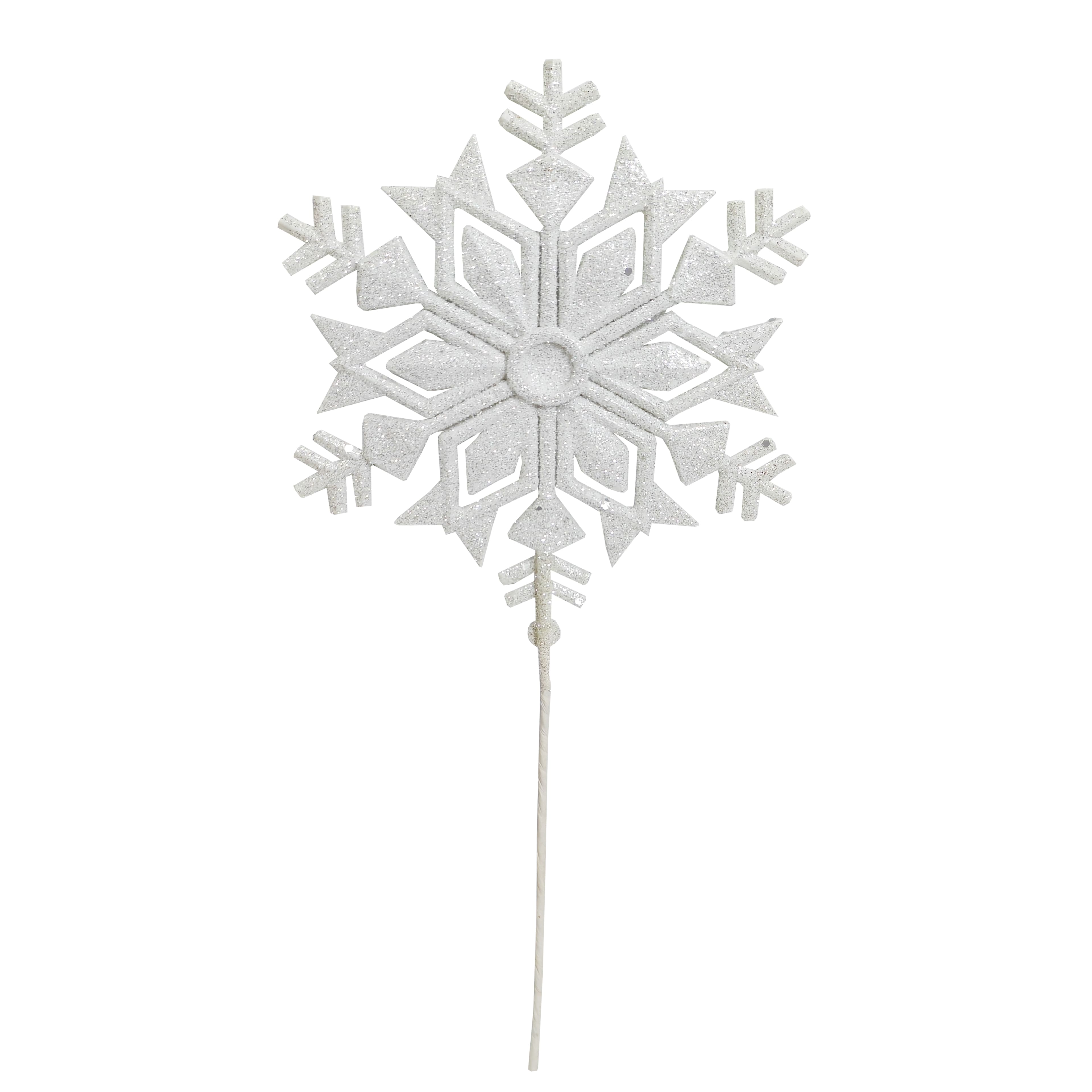 12&#x22; White Intricate Snowflake Pick by Ashland&#xAE;