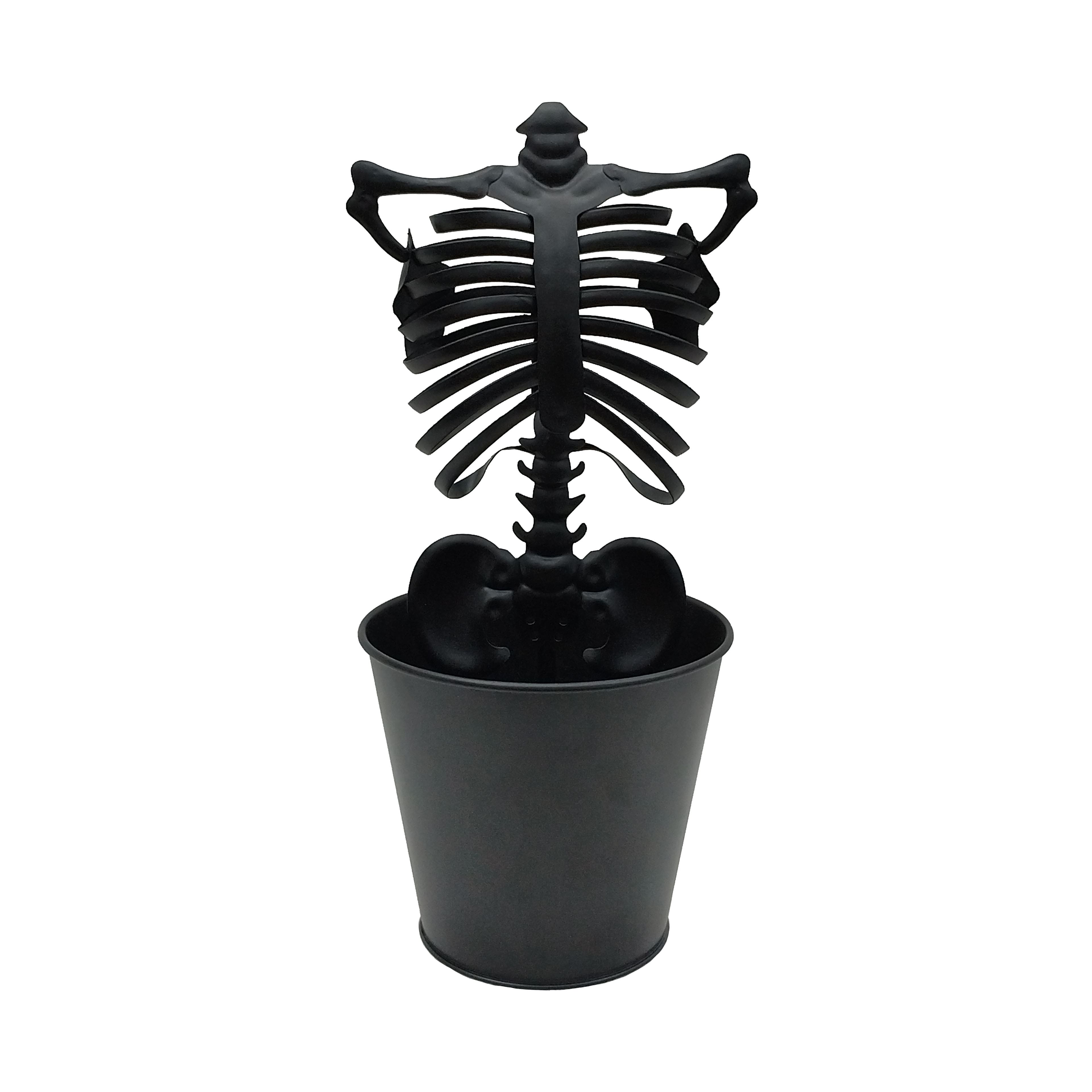 14.5" Black Metal Skeleton Planter by Ashland®
