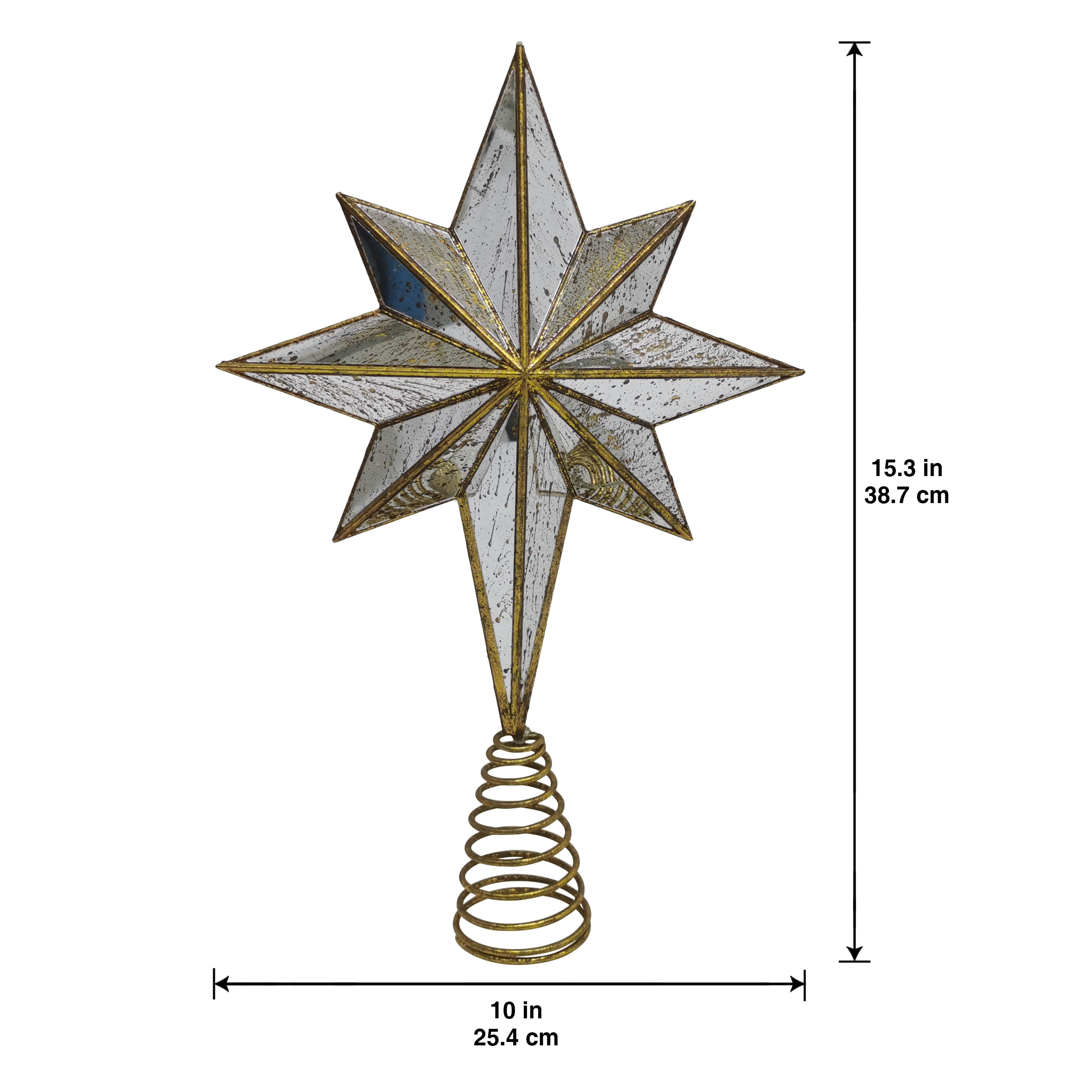 15&#x22; Gold Bethlehem Star Lighted Tree Topper by Ashland&#xAE;