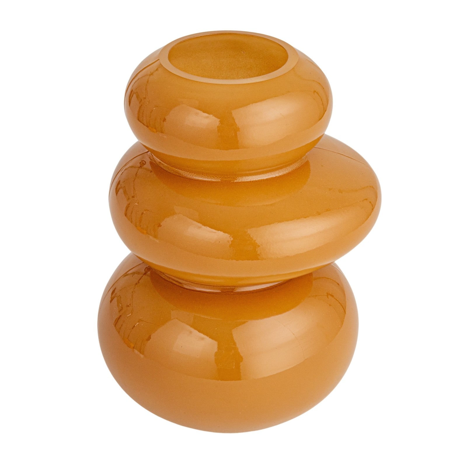 Hello Honey® 7.5" Caramel Brown Natural Elegance Glass Vase