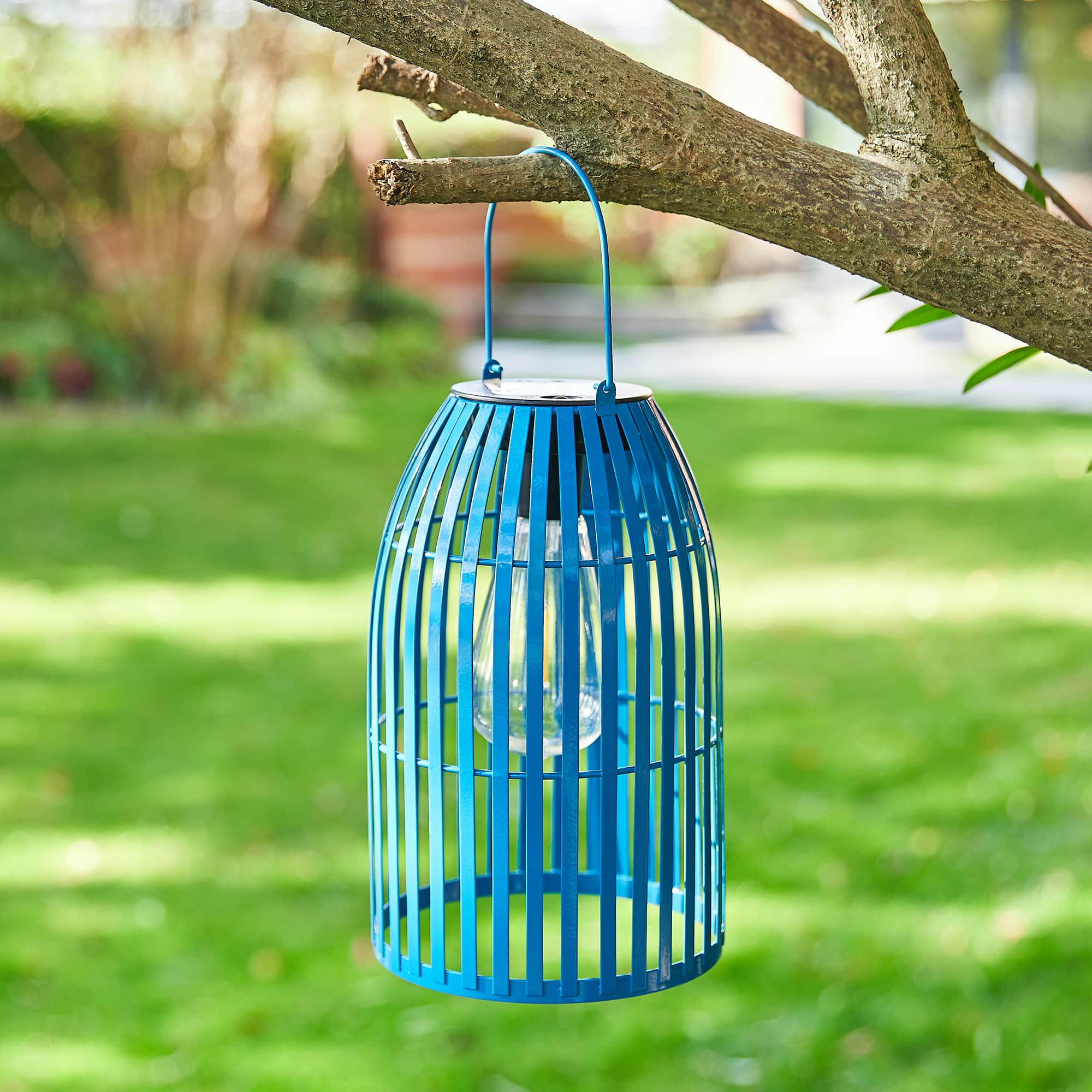 Glitzhome® 10" Woven Solar Powered Outdoor Hanging Lantern