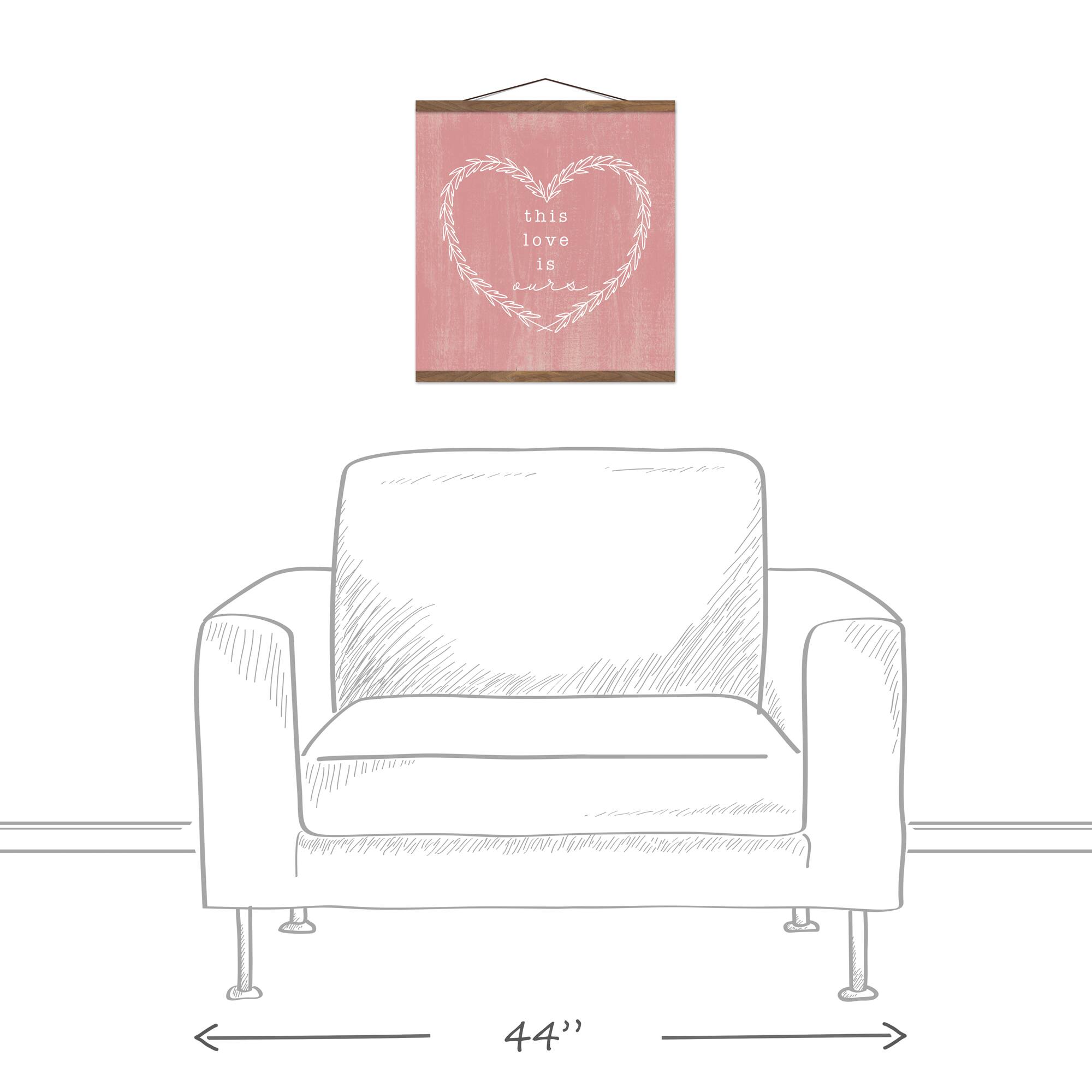 This Love is Ours Teak Hanging Canvas