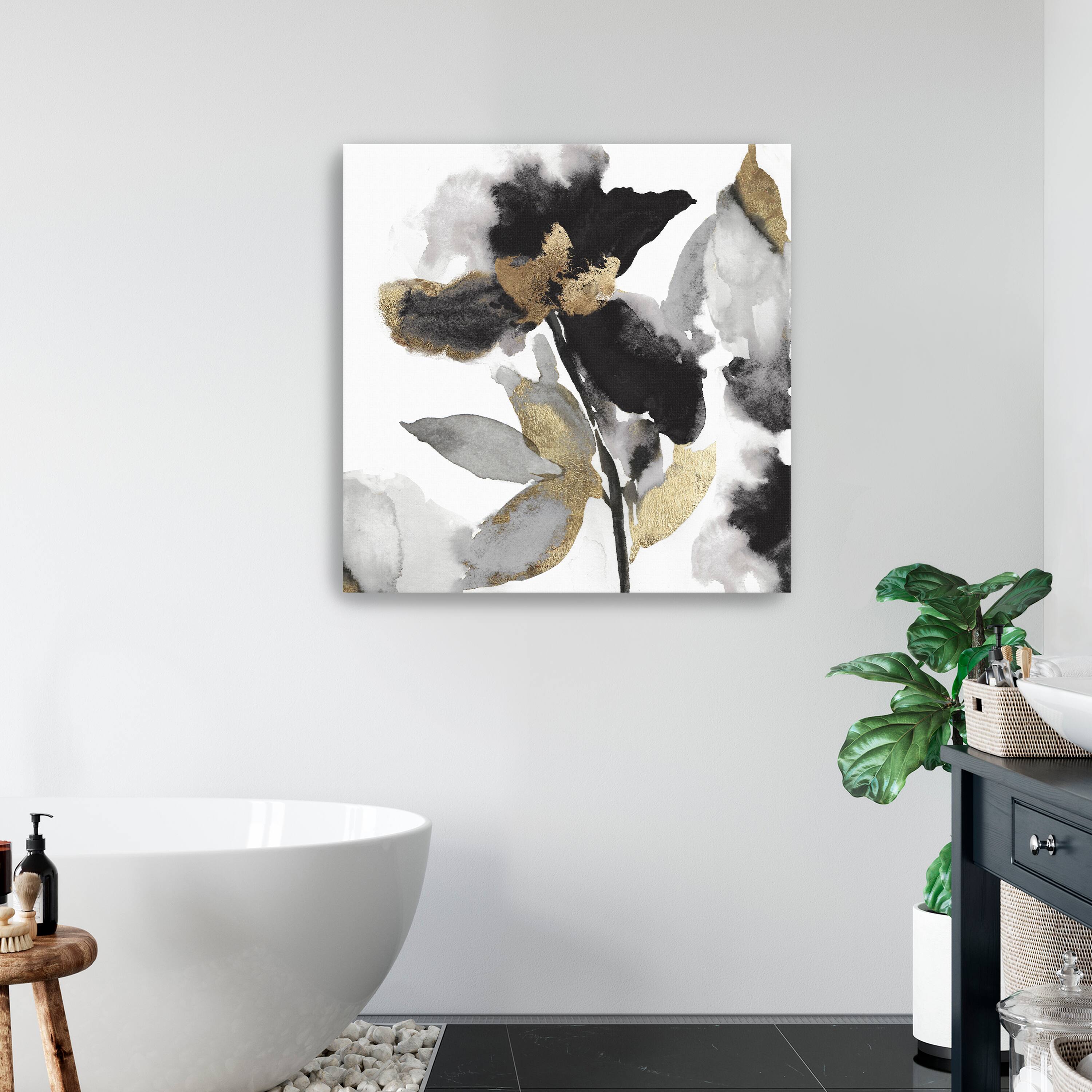 Lumaprints Black Petals Gold Leaves II Gicl&#xE9;e Canvas 