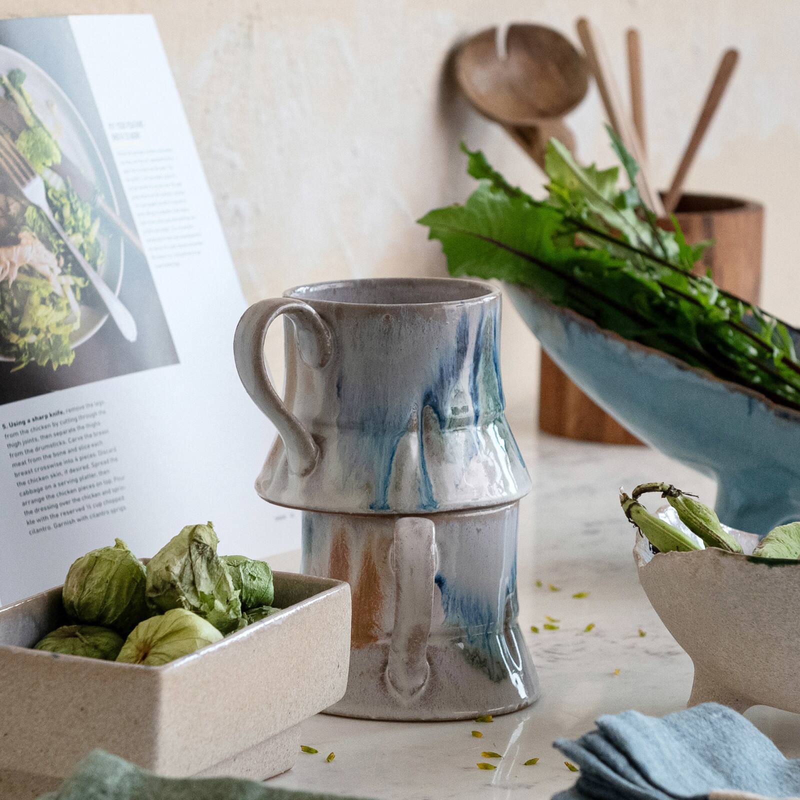 Hello Honey® 3.5" Autumnal Harmony Reactive Glaze Mugs, 4ct.