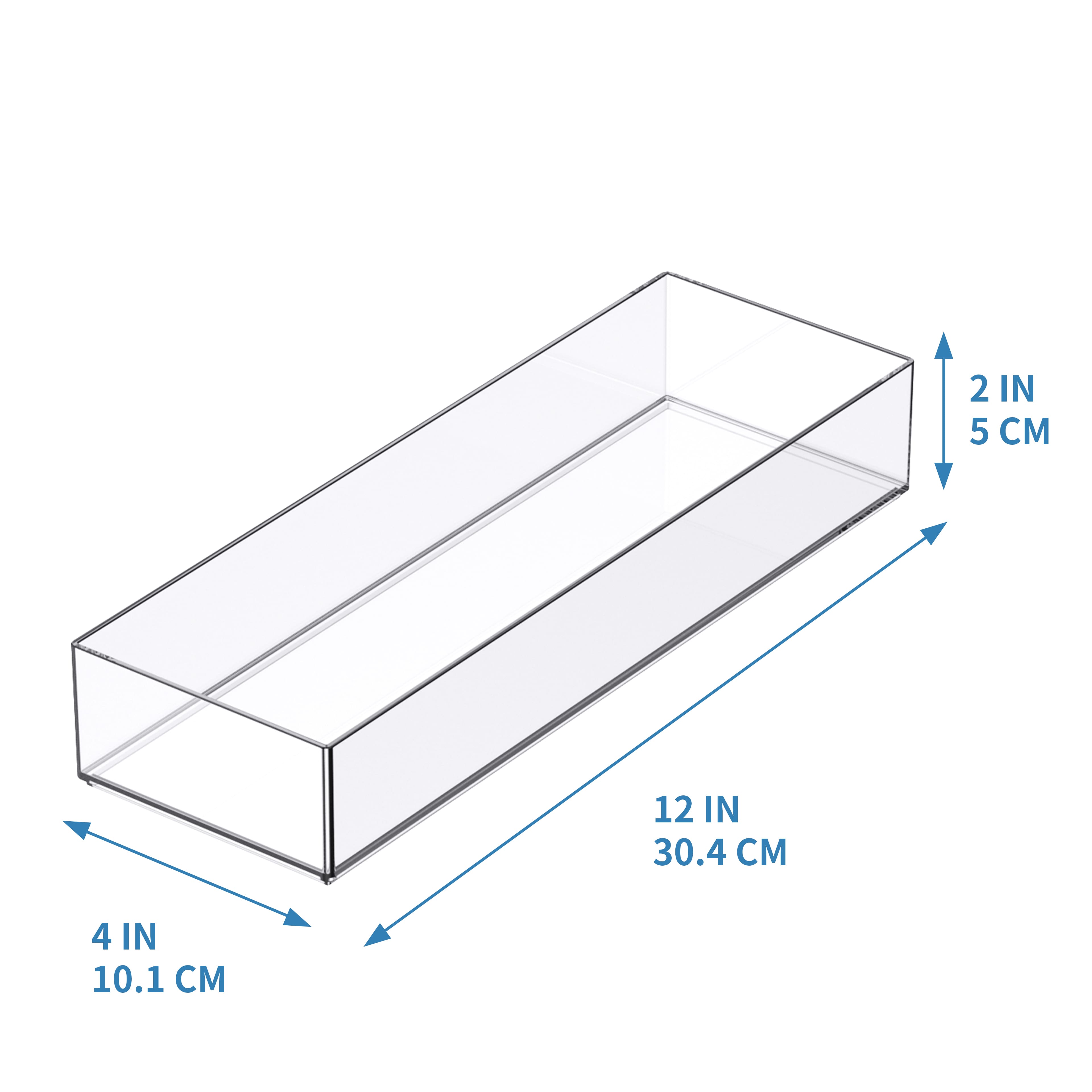 12" x 4" Clear Stacking Storage Tray by Simply Tidy™