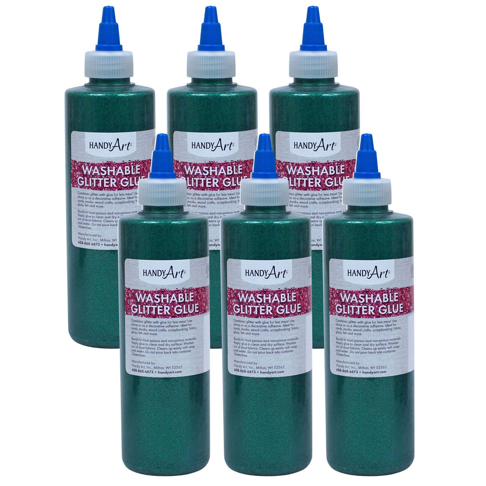 Handy Art&#xAE; 8oz. Washable Glitter Glue, 6ct.