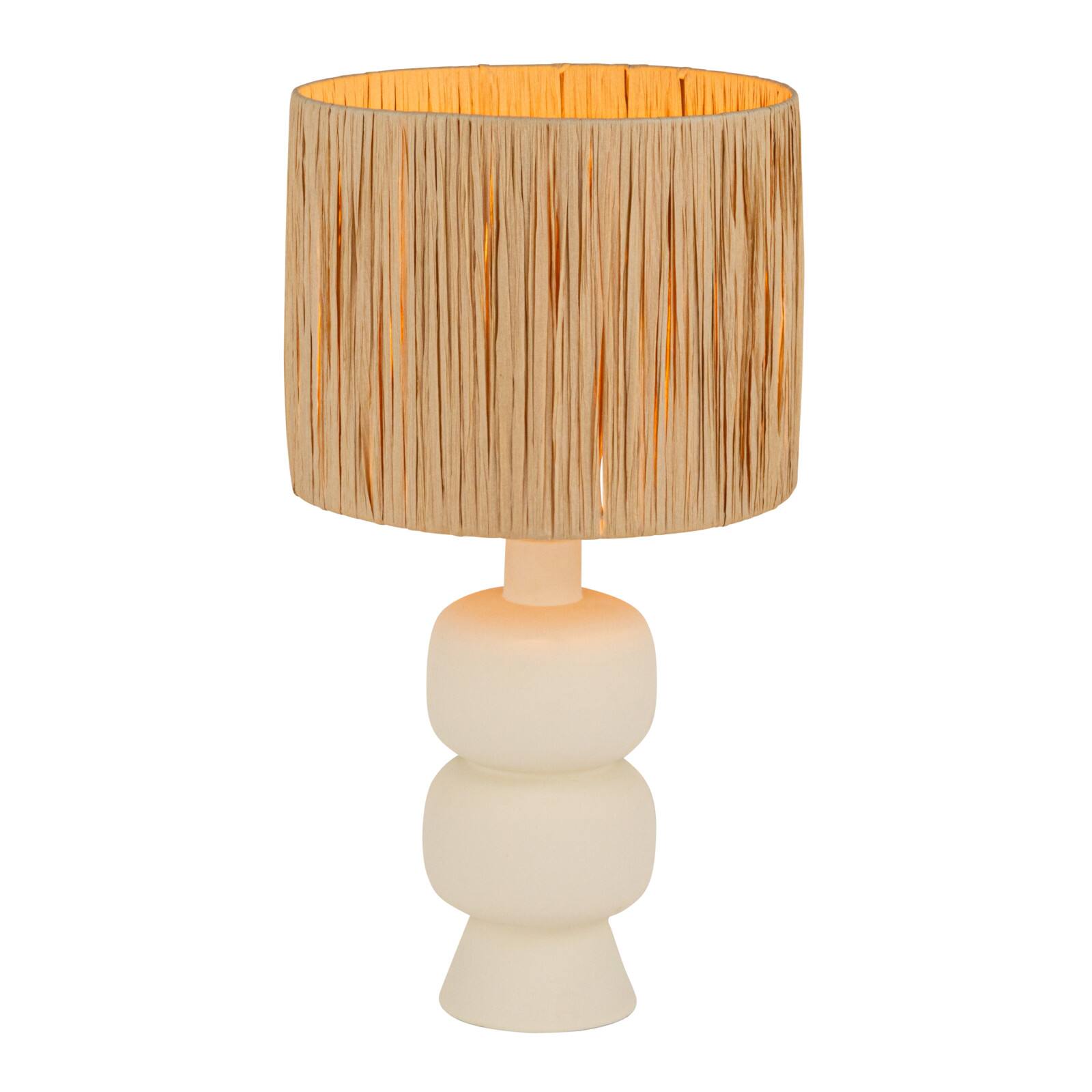 Hello Honey® 20" White & Natural Coastal Charm Stoneware Table Lamp, 2ct.