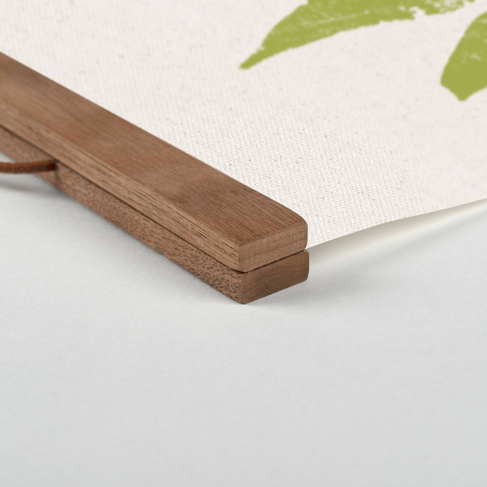 Designs Direct Potted Snake Plant Teak Hanging Canvas