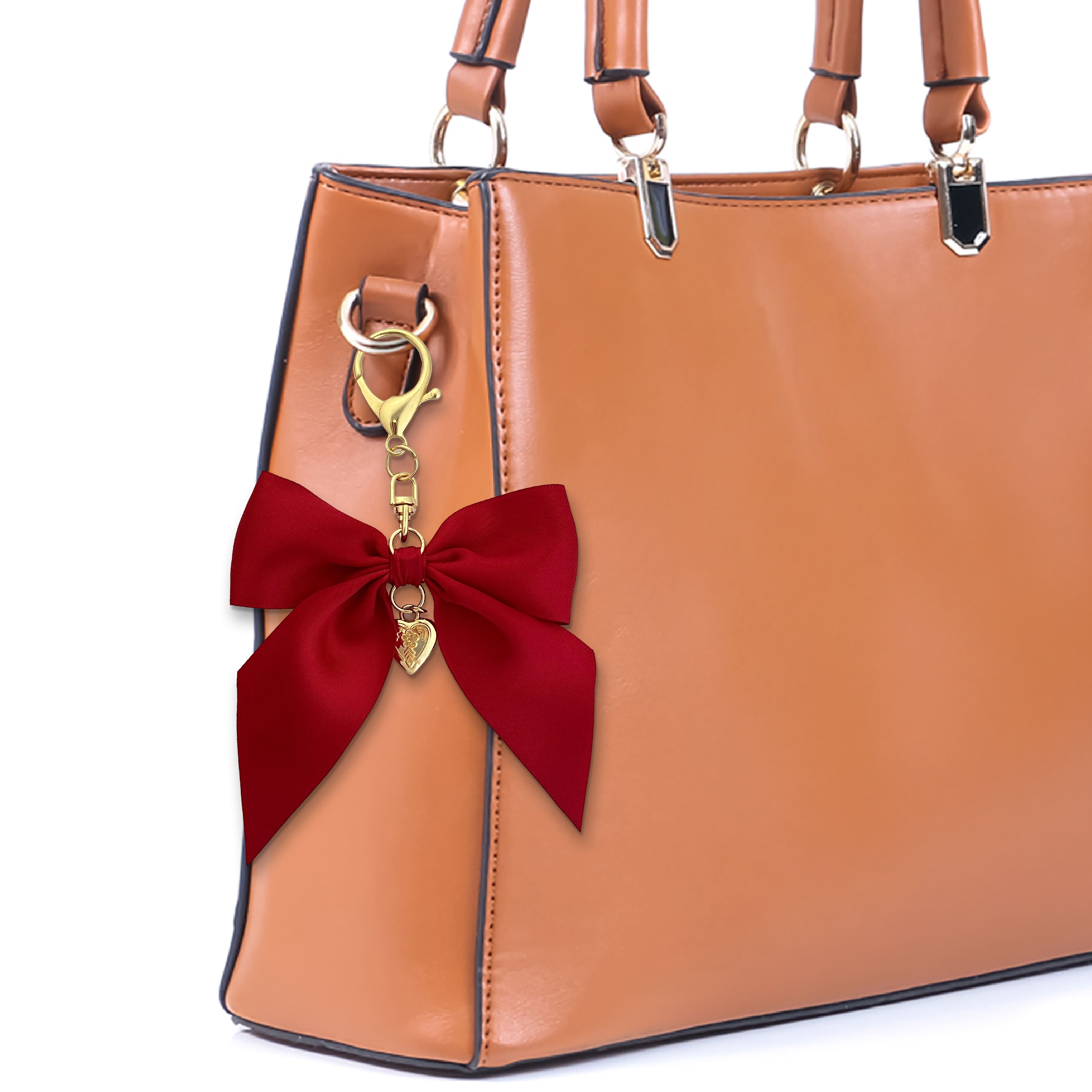 Blue Moon Studio™ Red Fabric Bow Bag Charm