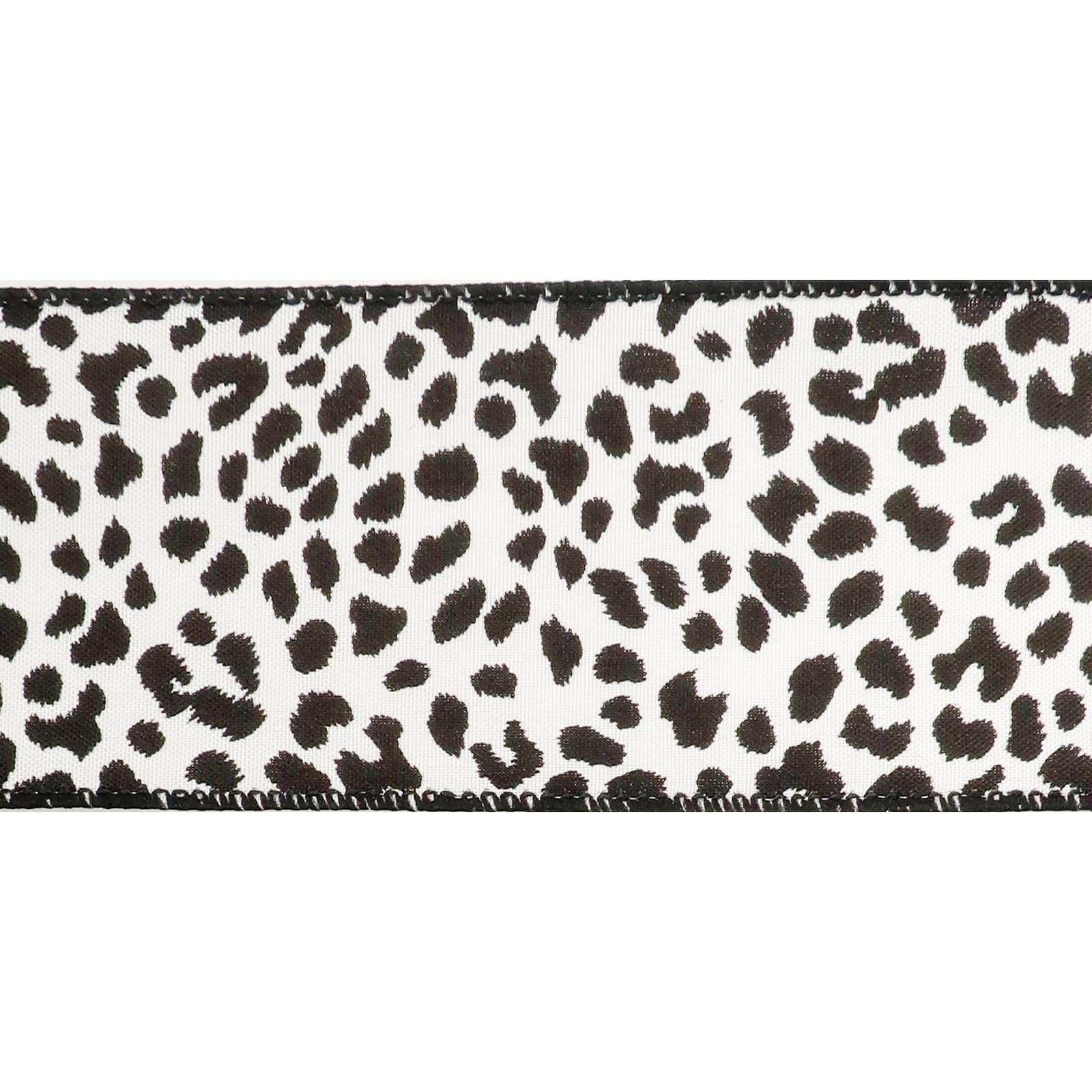 2.5&#x22; Faux Cotton Wired Leopard Ribbon by Celebrate It&#x2122;