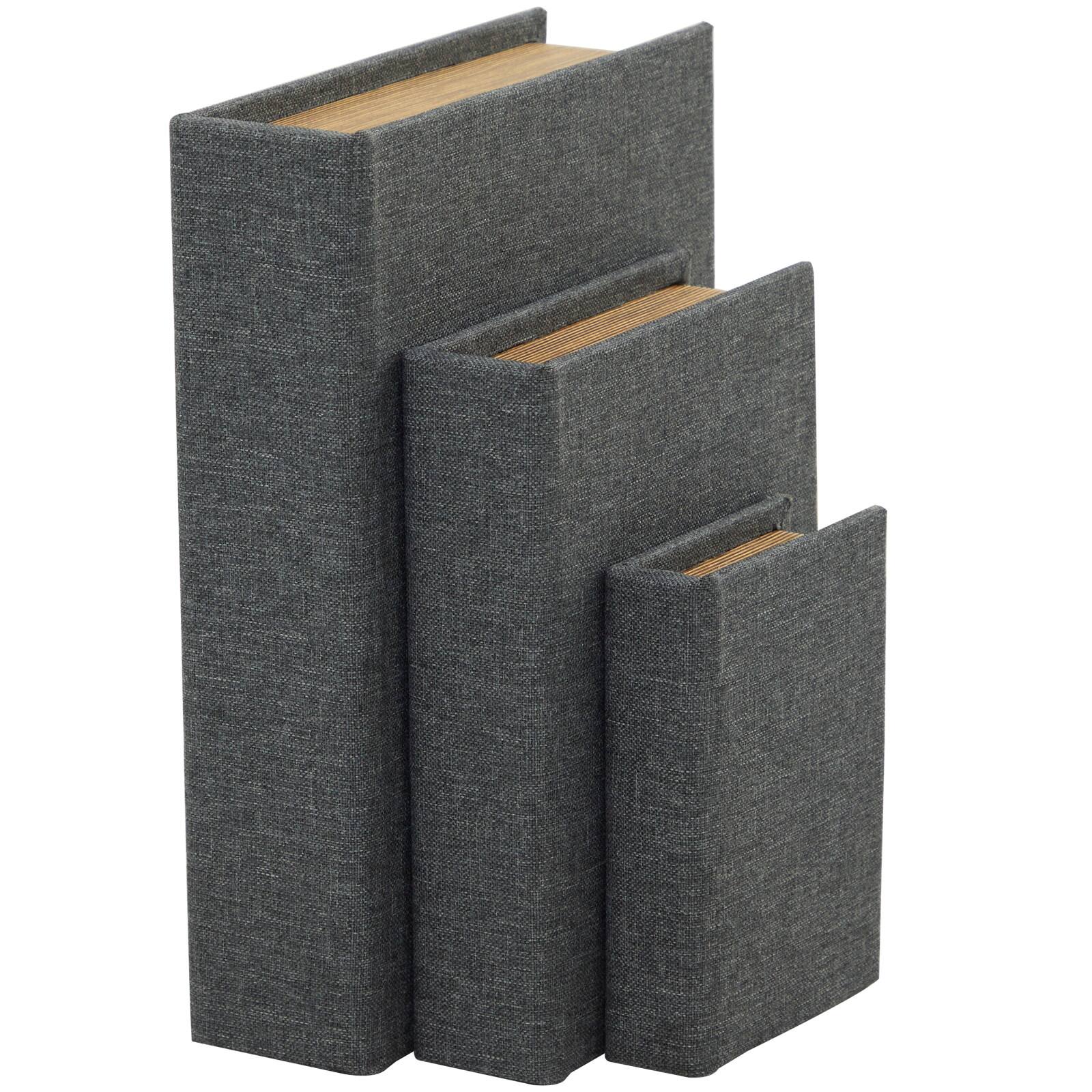 Light Gray Linen Faux Book Box Set