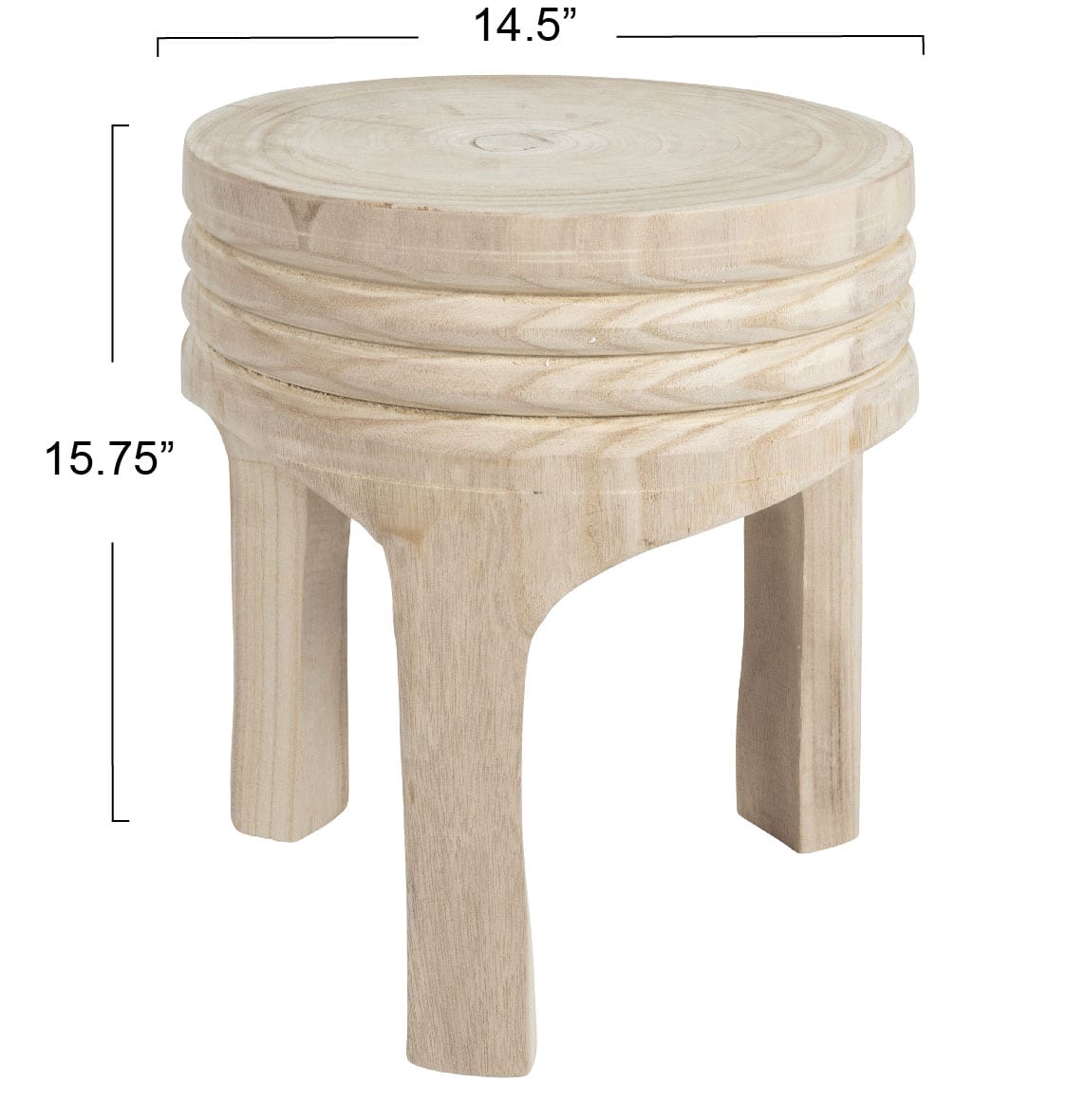 Hello Honey® 16" Paulownia Wood Stool