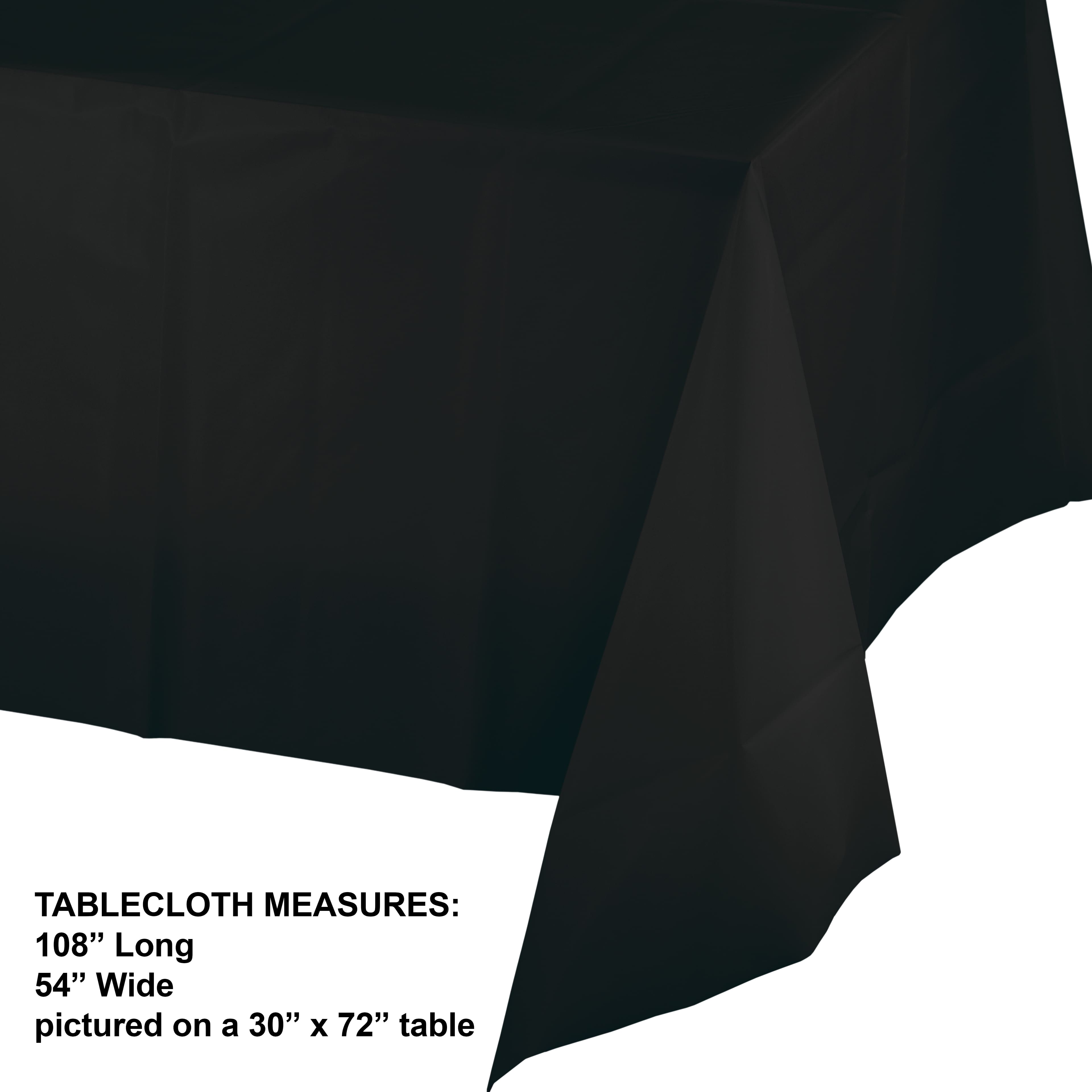 Hoffmaster 54&#x22; x 108&#x22; Plastic Tablecloth