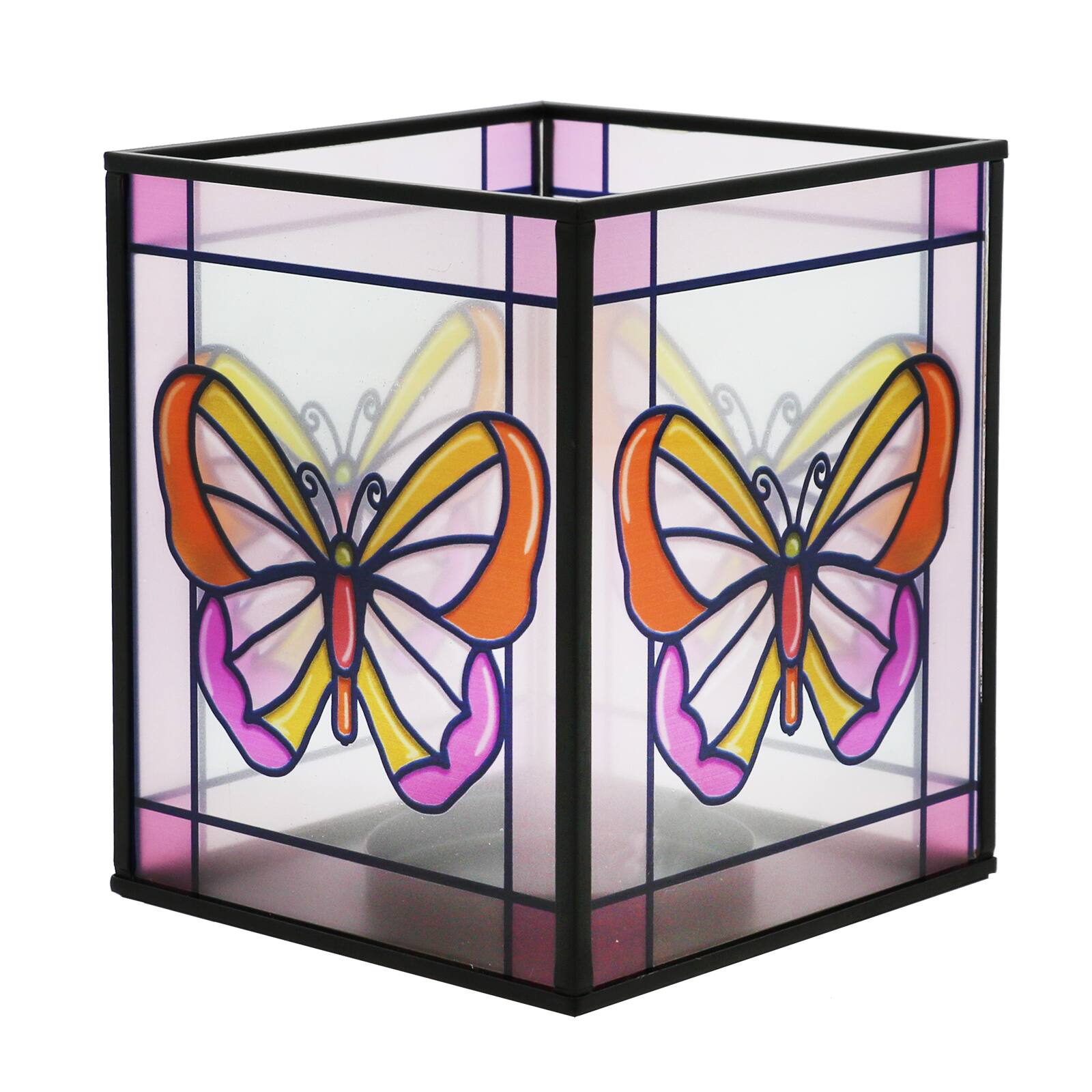 6" Butterfly Glass Lantern by Ashland®
