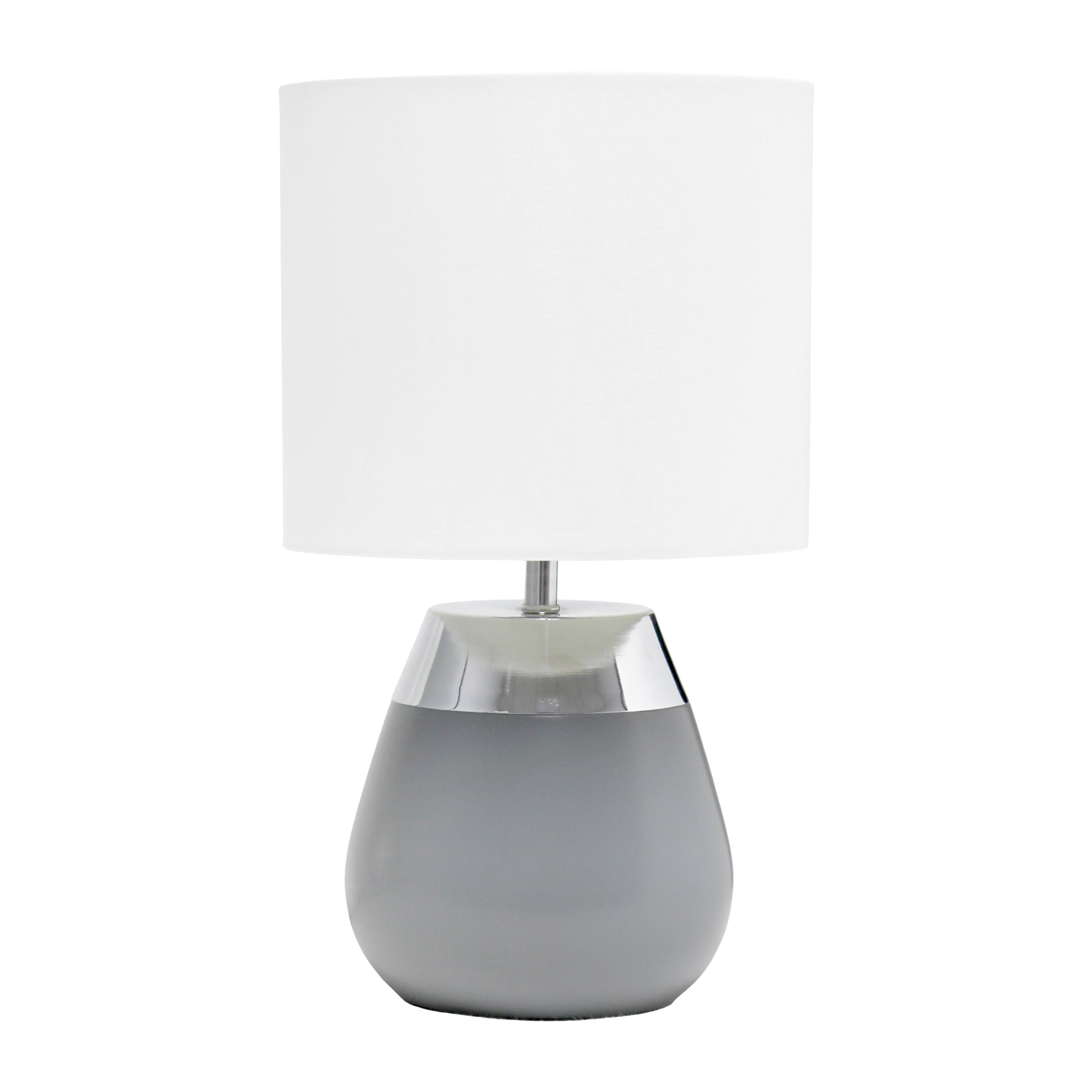 Simple Designs 14&#x22; Metal Touch Table Lamp