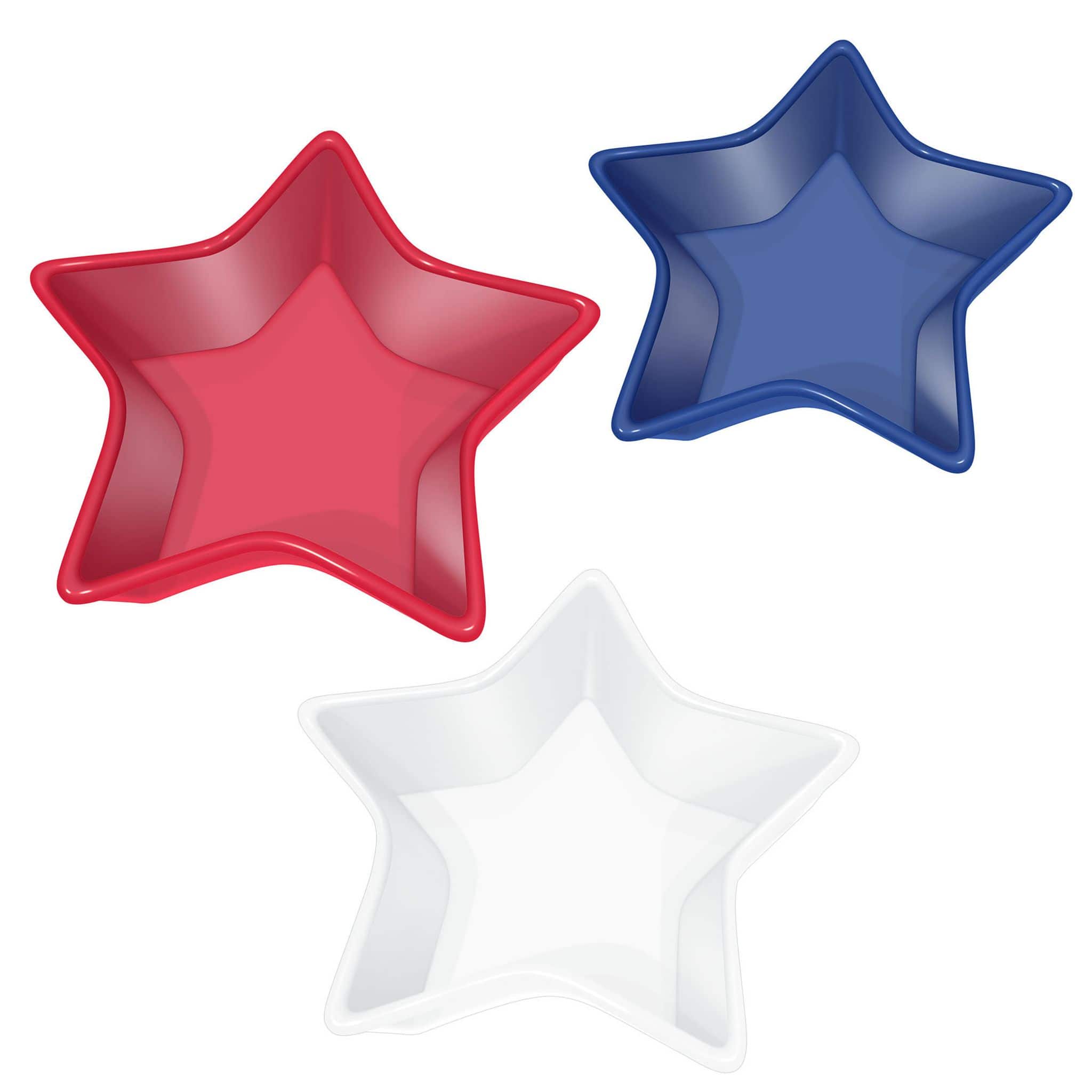 Patriotic Nested Star Shaped Bowls, 6ct.