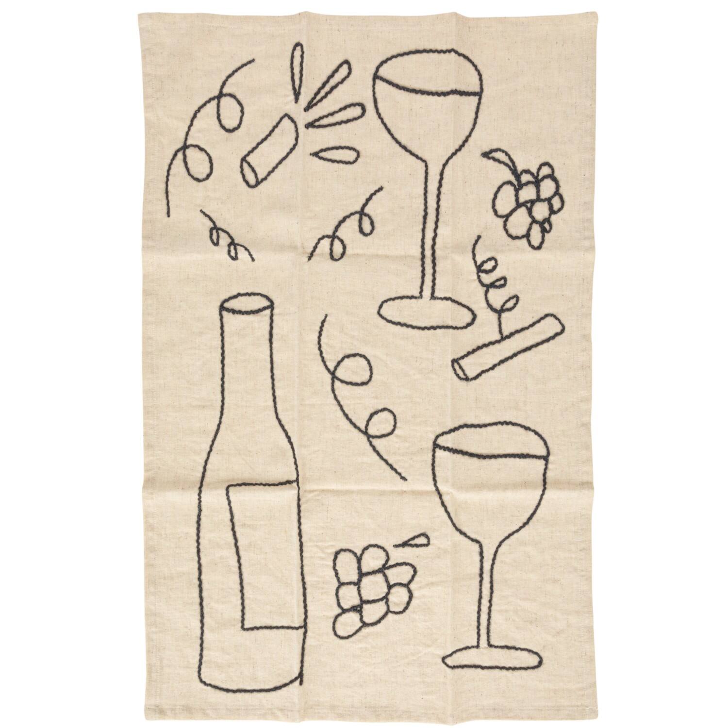 Fruit, Garden &#x26; Wine Cotton &#x26; Linen Tea Towels, 3ct.