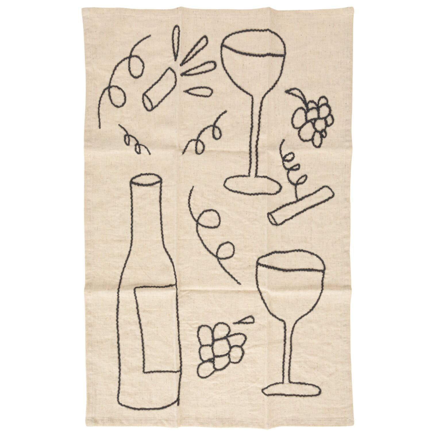 Hello Honey® Fruit, Garden & Wine Cotton & Linen Tea Towels, 3ct.