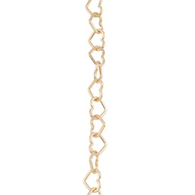 7.5" Gold Heart Charm Bracelet by Bead Landing™ image