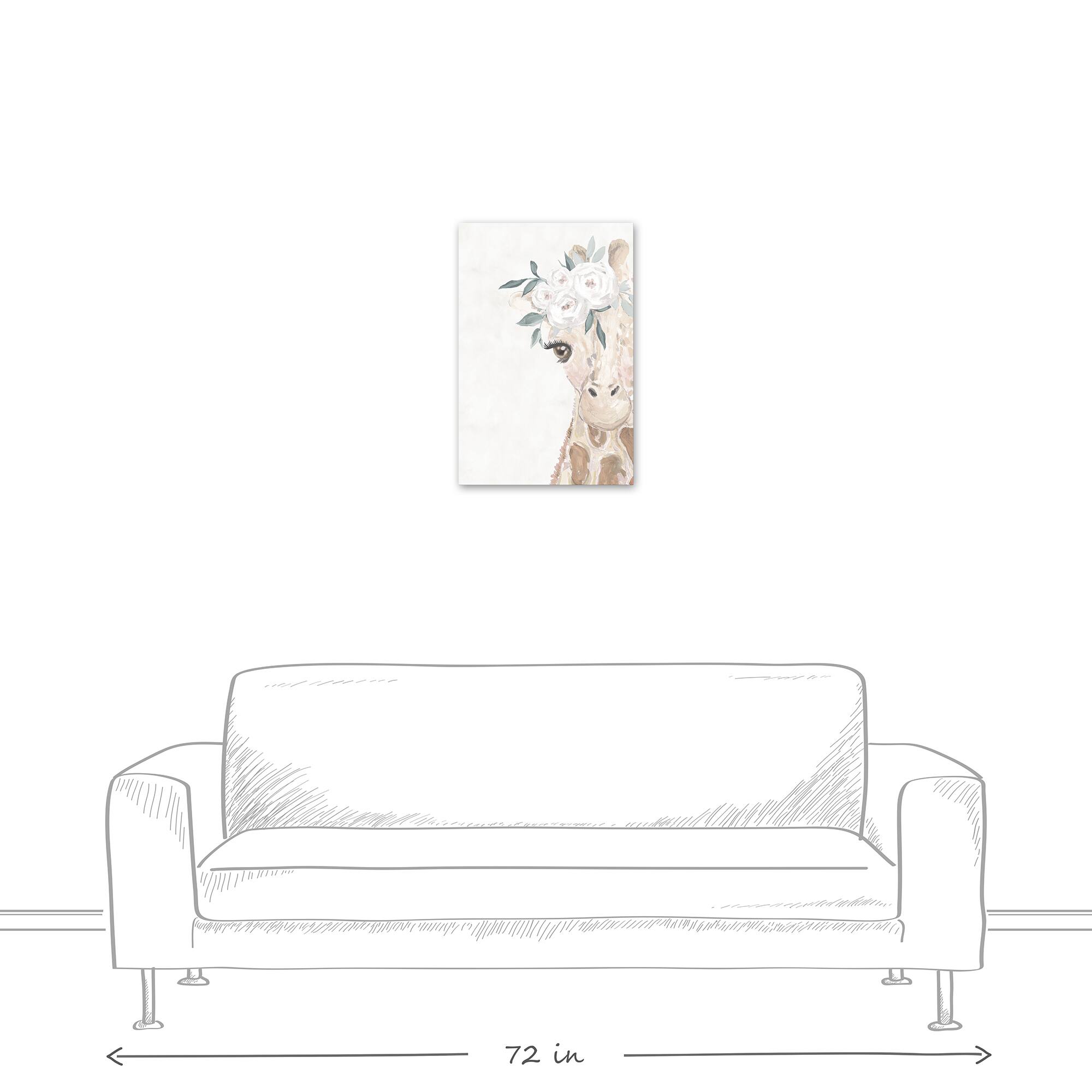 Baby Giraffe 16&#x22; x 24&#x22; Canvas Wall Art