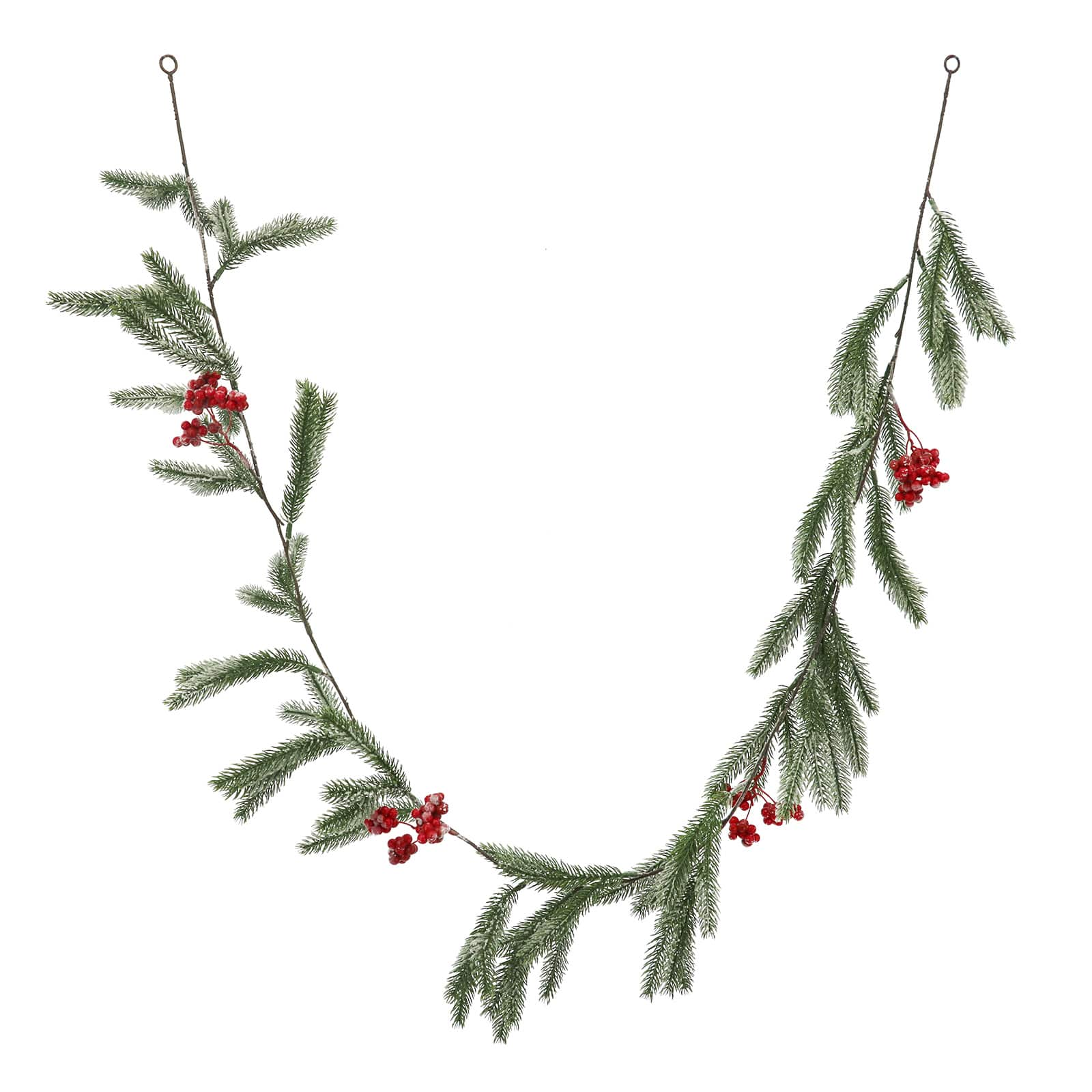 6ft. Light Flocked Pine &#x26; Red Berry Garland by Ashland&#xAE;