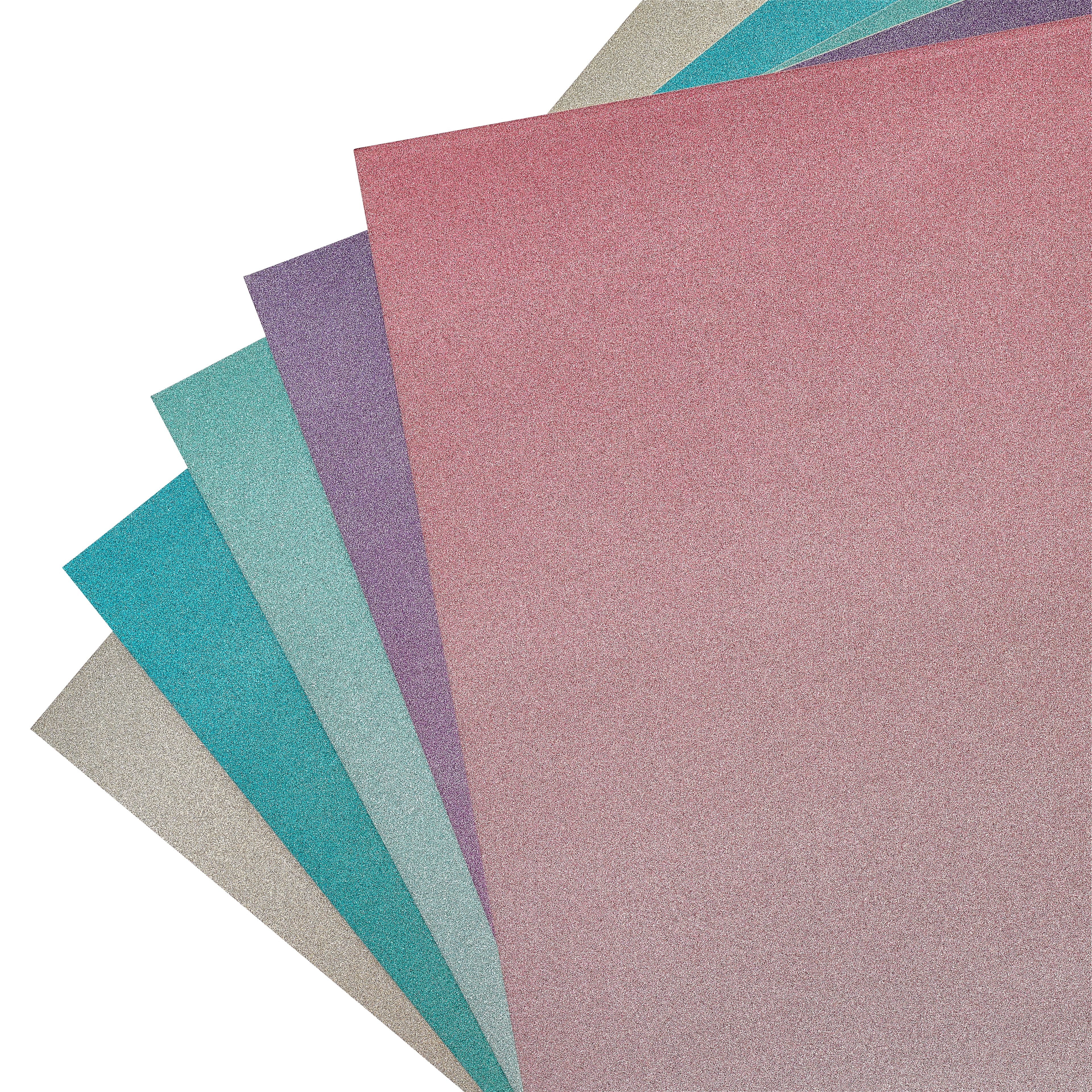 6 Packs: 20 ct. (120 total) Signature&#x2122; Ombre Glitter Paper Pad by Recollections&#xAE;, 12&#x22; x 12&#x22;