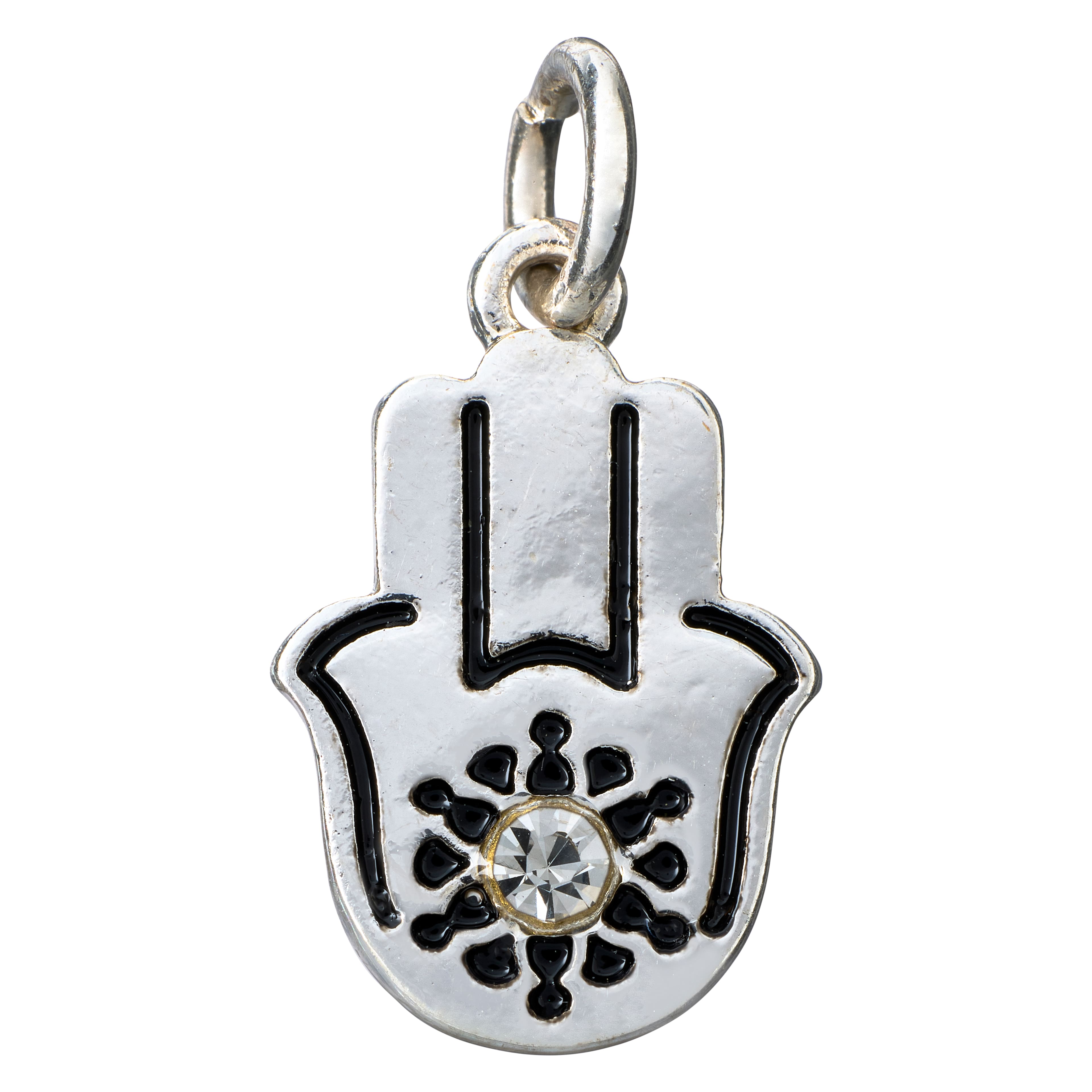 12 Pack: Charmalong&#x2122; Silver Plated Hamsa Charm by Bead Landing&#x2122;