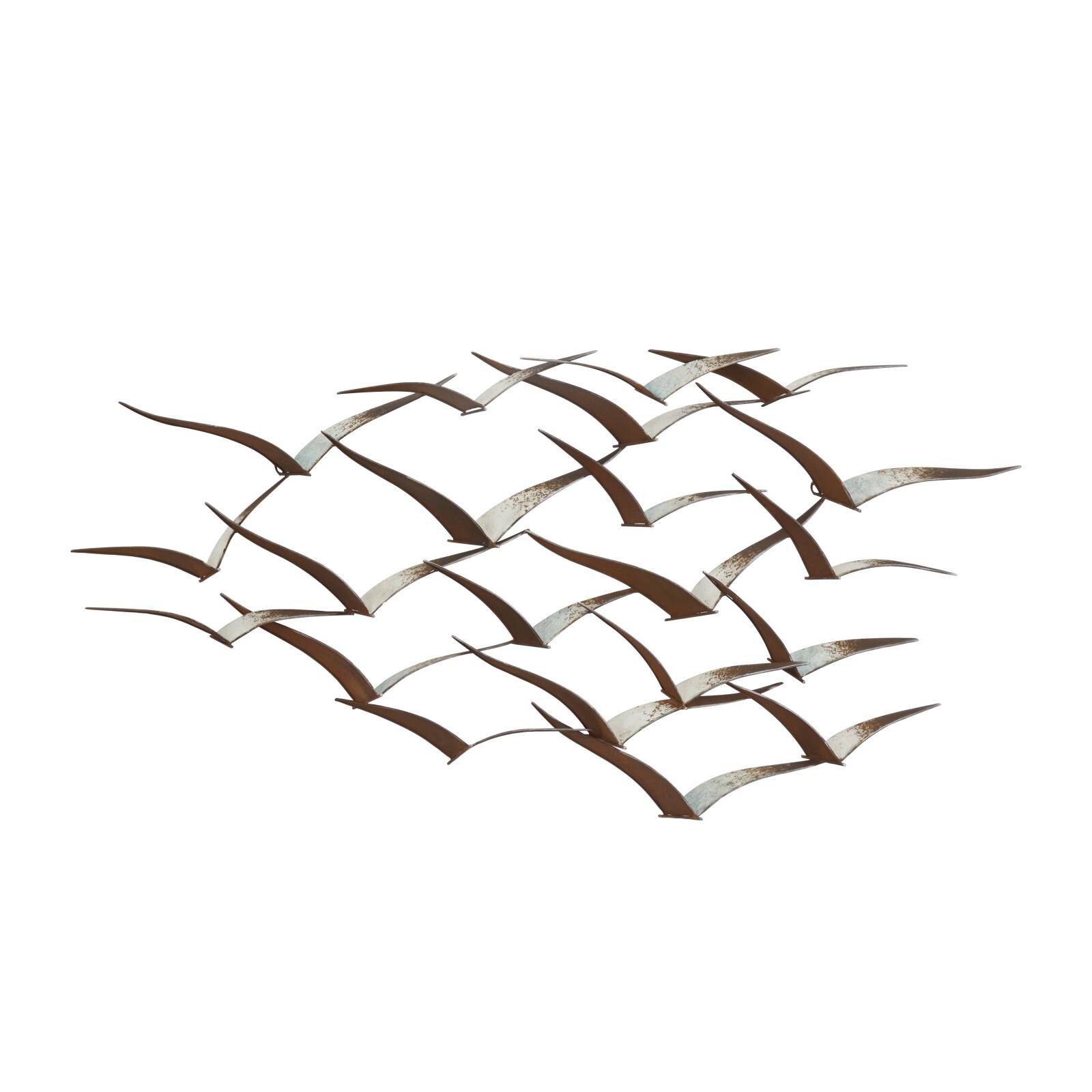 Brown Metal Rustic Wall Decor, 24 x 45 x 3 By Ivory And Iris