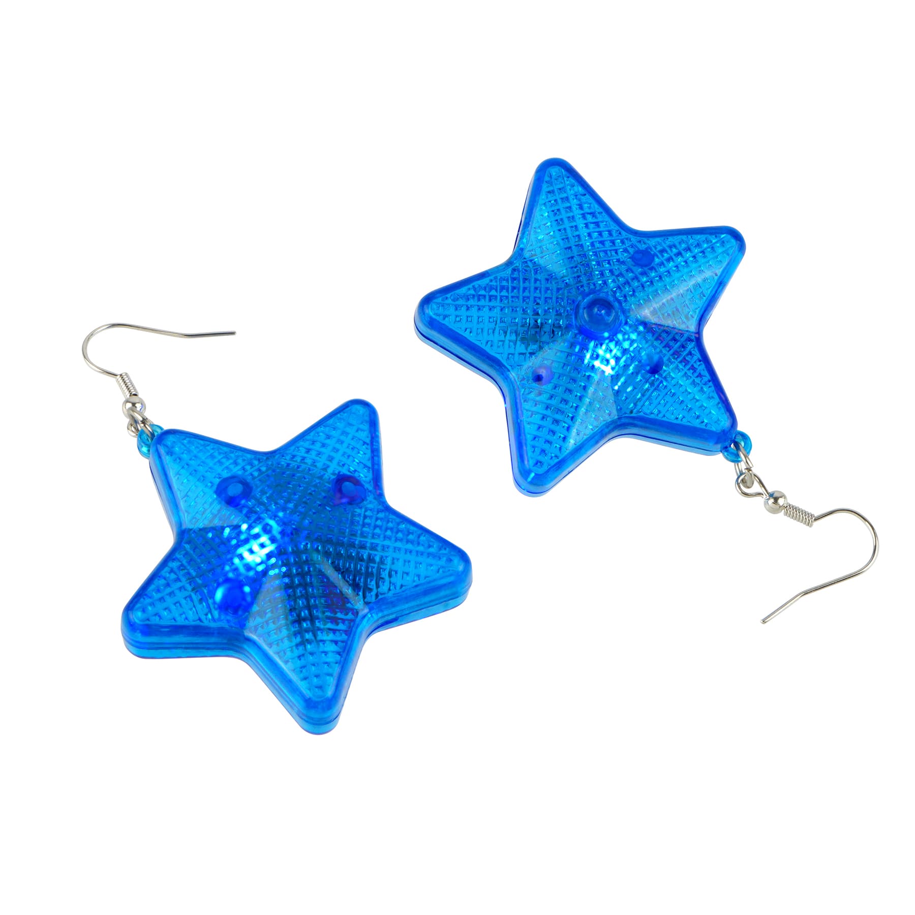 Red, White &#x26; Blue Light-Up Blue Star Earrings by Celebrate It&#x2122;