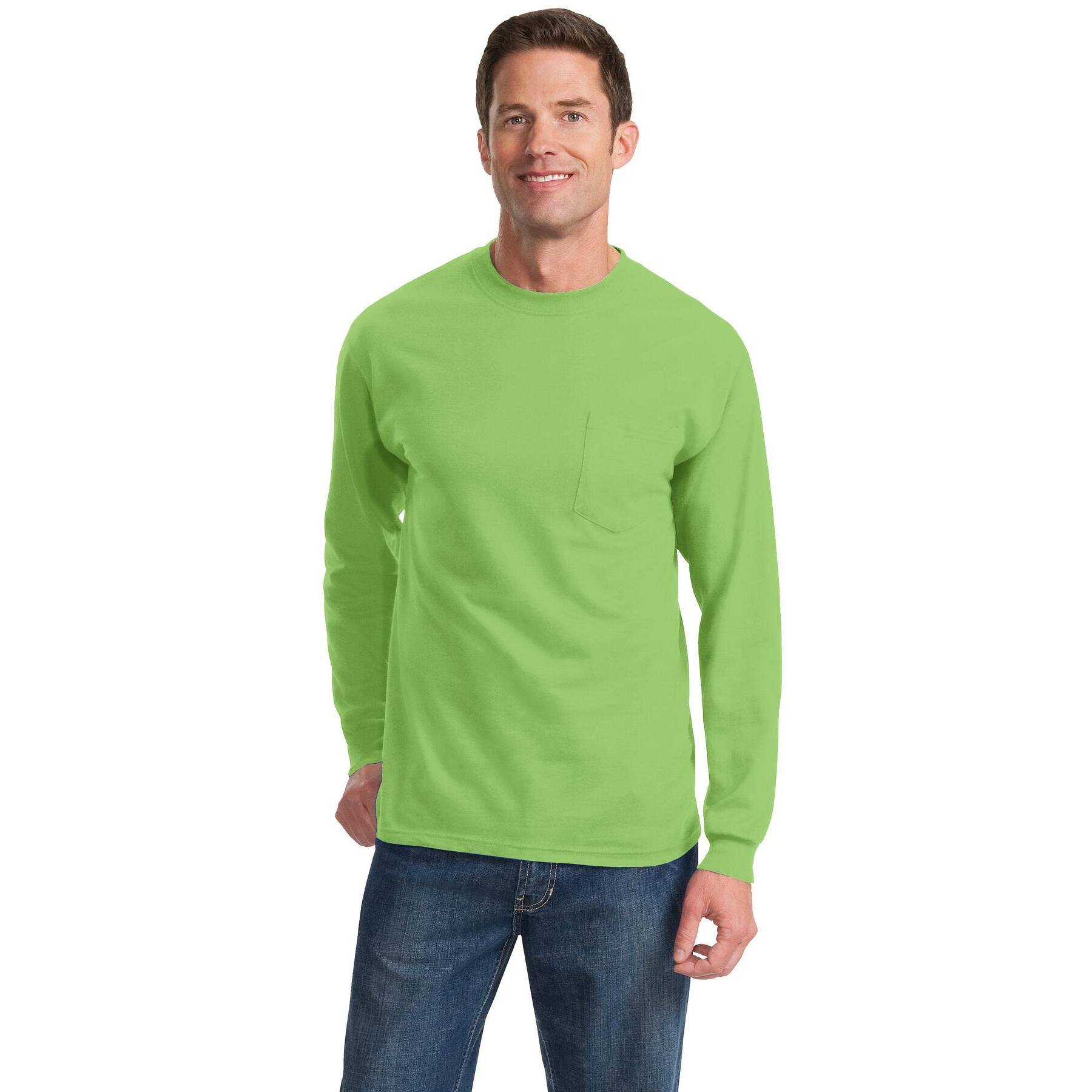 Port & Company® Long Sleeve Essential Pocket T-Shirt