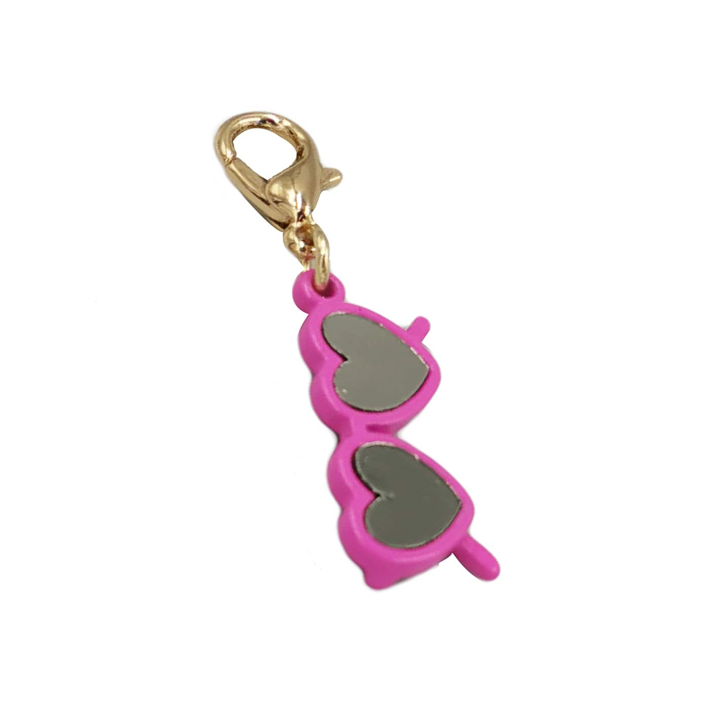 12 Pack: Charmalong™ Pink Heart-Shaped Sunglasses Charm by Bead Landing™