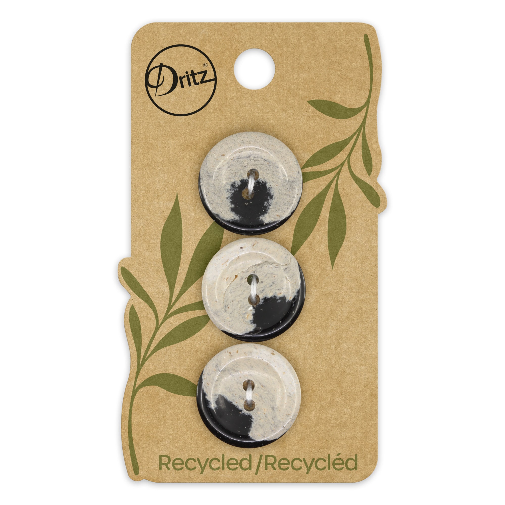 Dritz&#xAE; 20mm Recycled Hemp Round Button, 9ct.