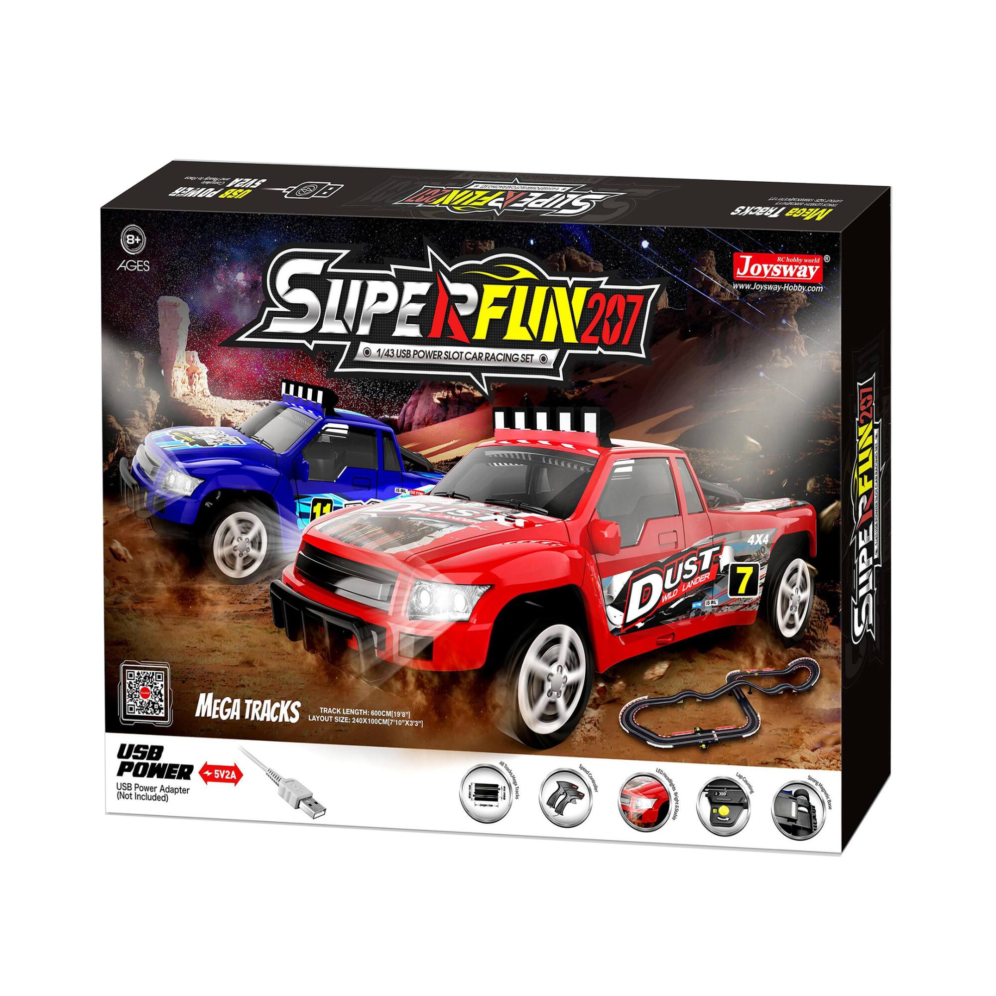 Joysway® SuperFun 207 USB Power Slot Car Racing Set